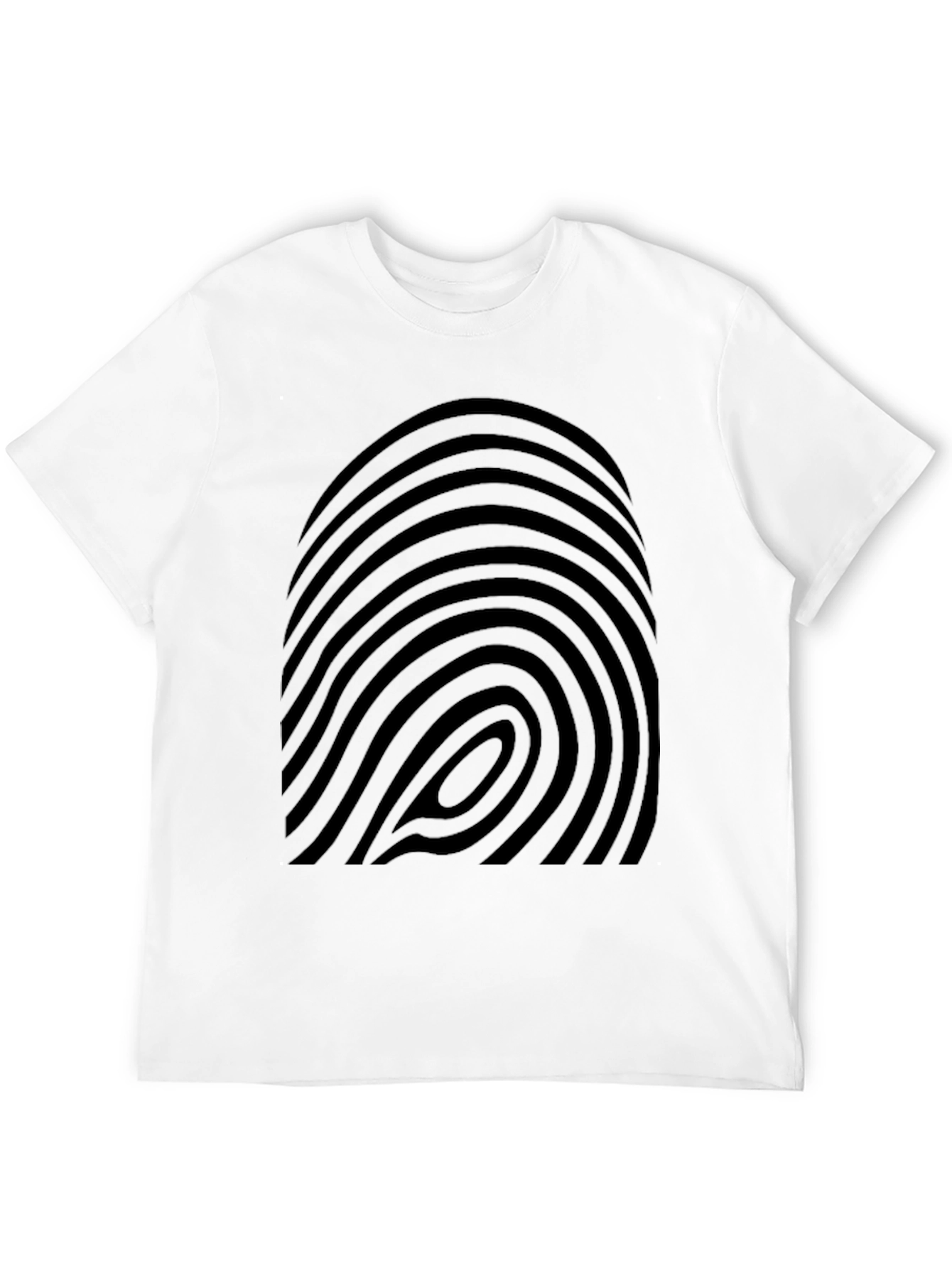 Fingerprint Graphic Black T-Shirt