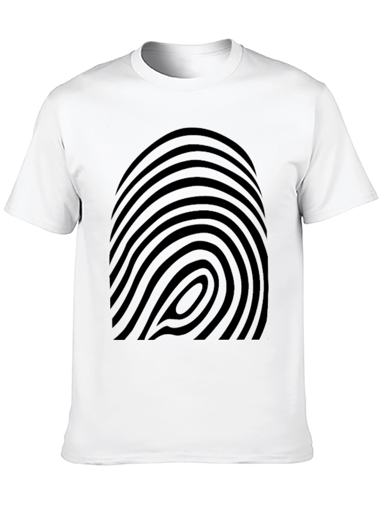 Fingerprint Graphic Black T-Shirt