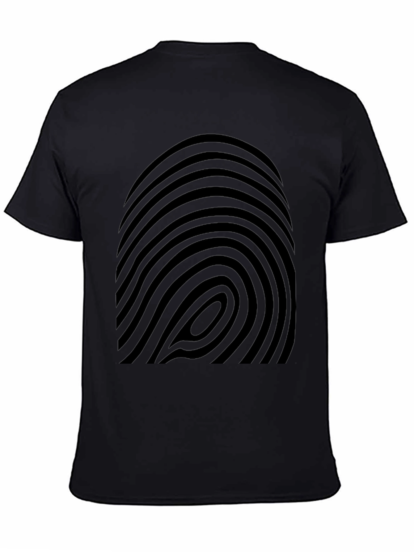Fingerprint Graphic Black T-Shirt