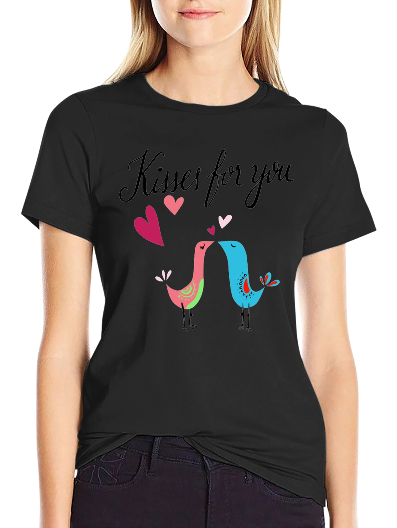 Kisses for You Black T-Shirt