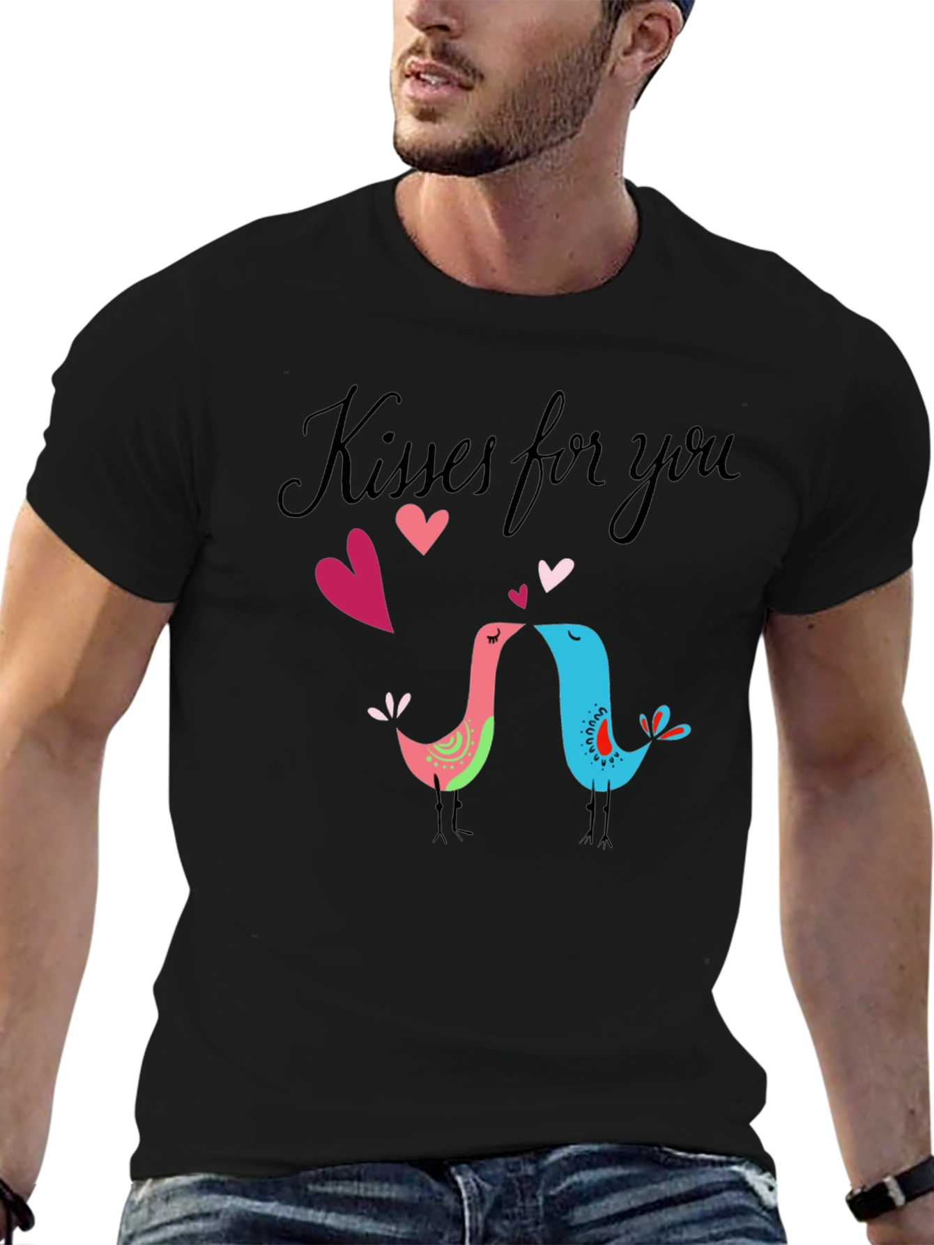 Kisses for You Black T-Shirt