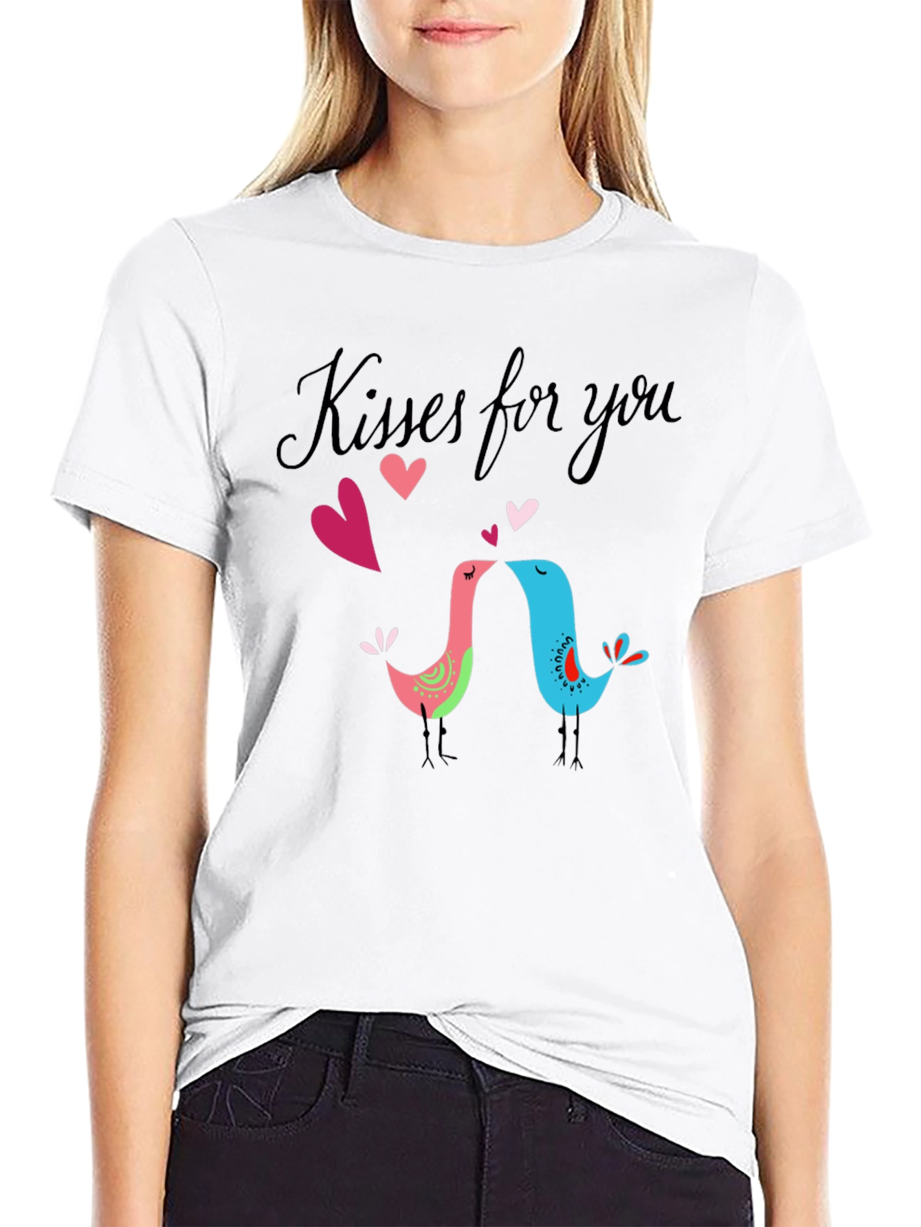 Kisses for You Black T-Shirt