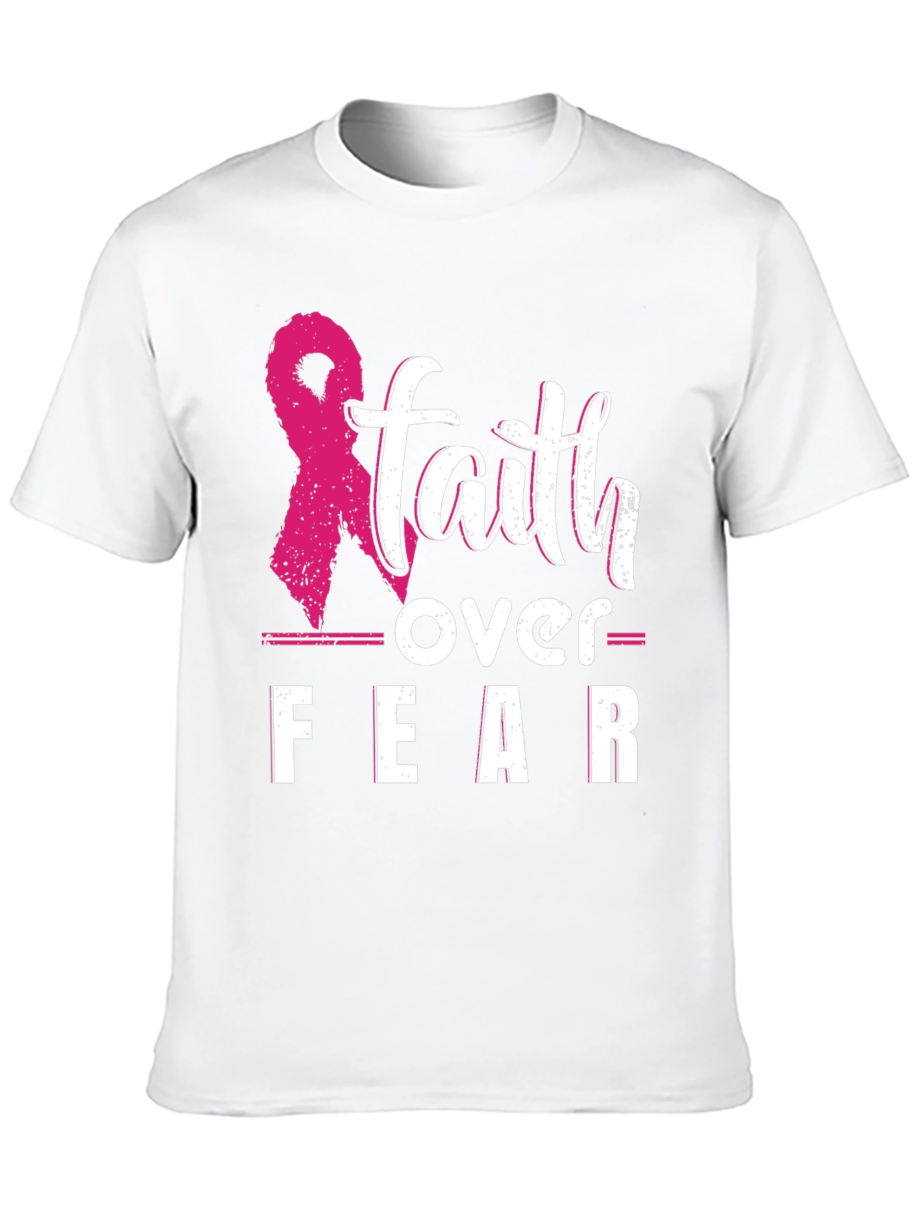 Faith Over Fear Breast Cancer Awareness T-Shirt