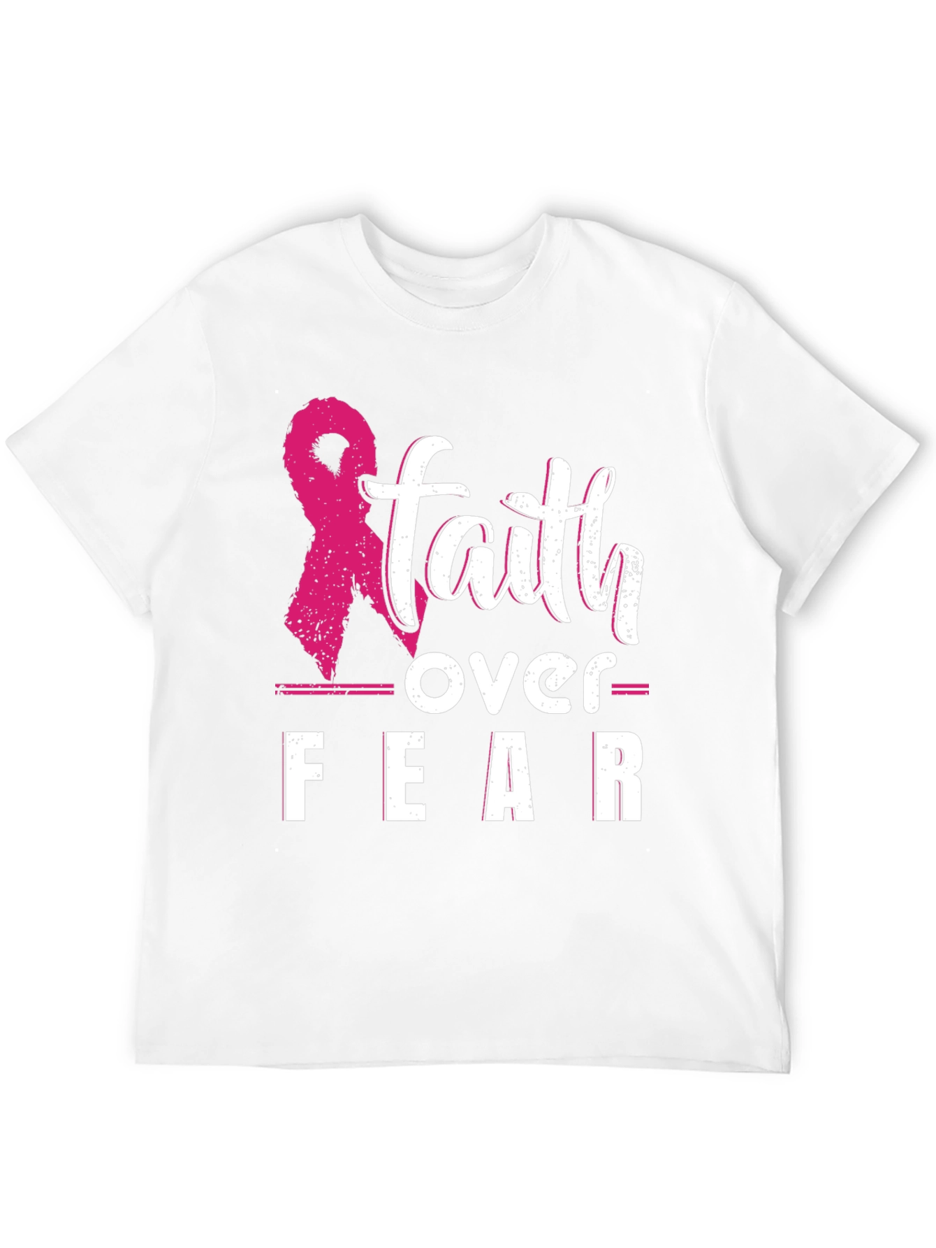 Faith Over Fear Breast Cancer Awareness T-Shirt
