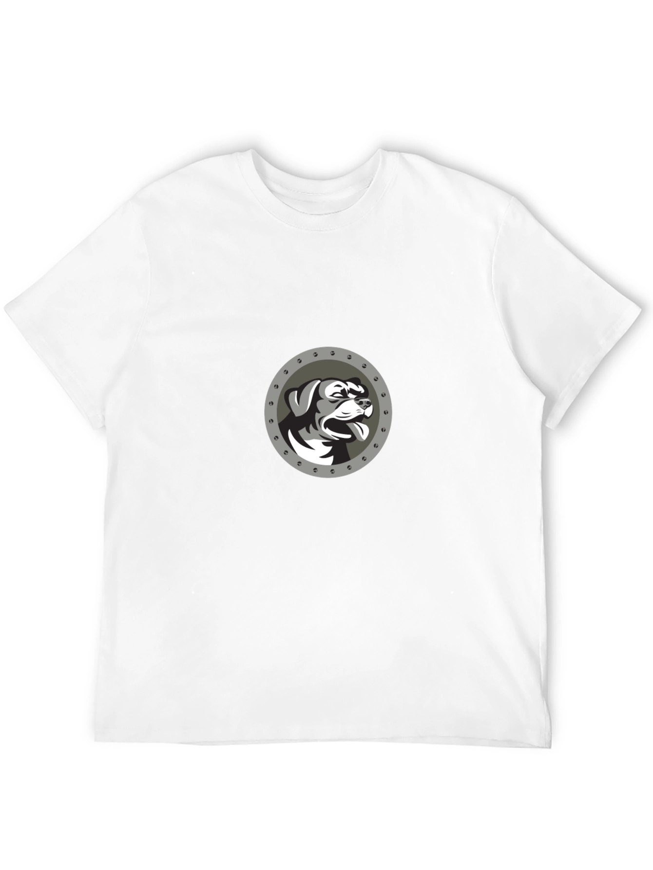 Dog Graphic Tee - Black Crewneck T-Shirt