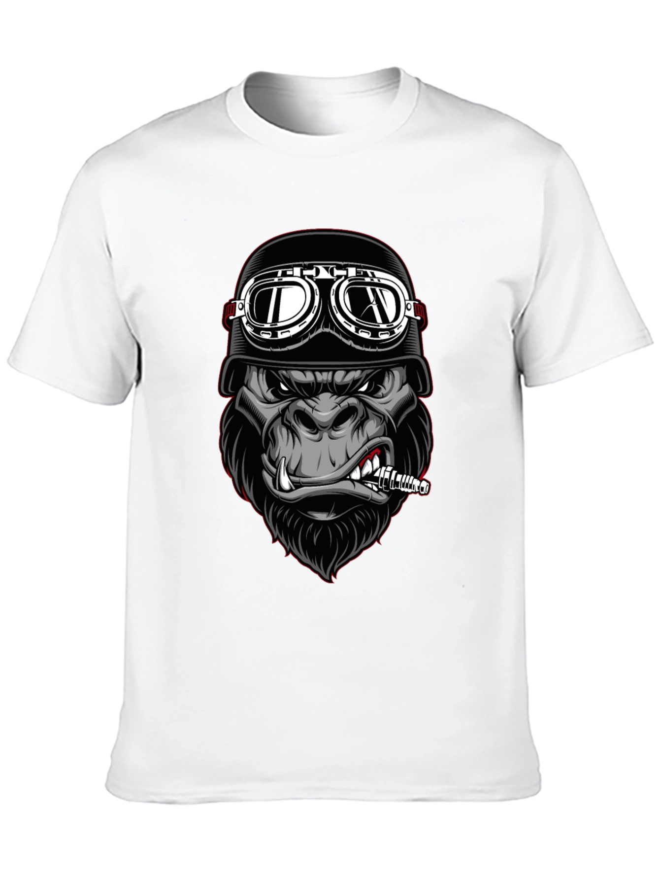Cool Gorilla Biker T-Shirt - Black