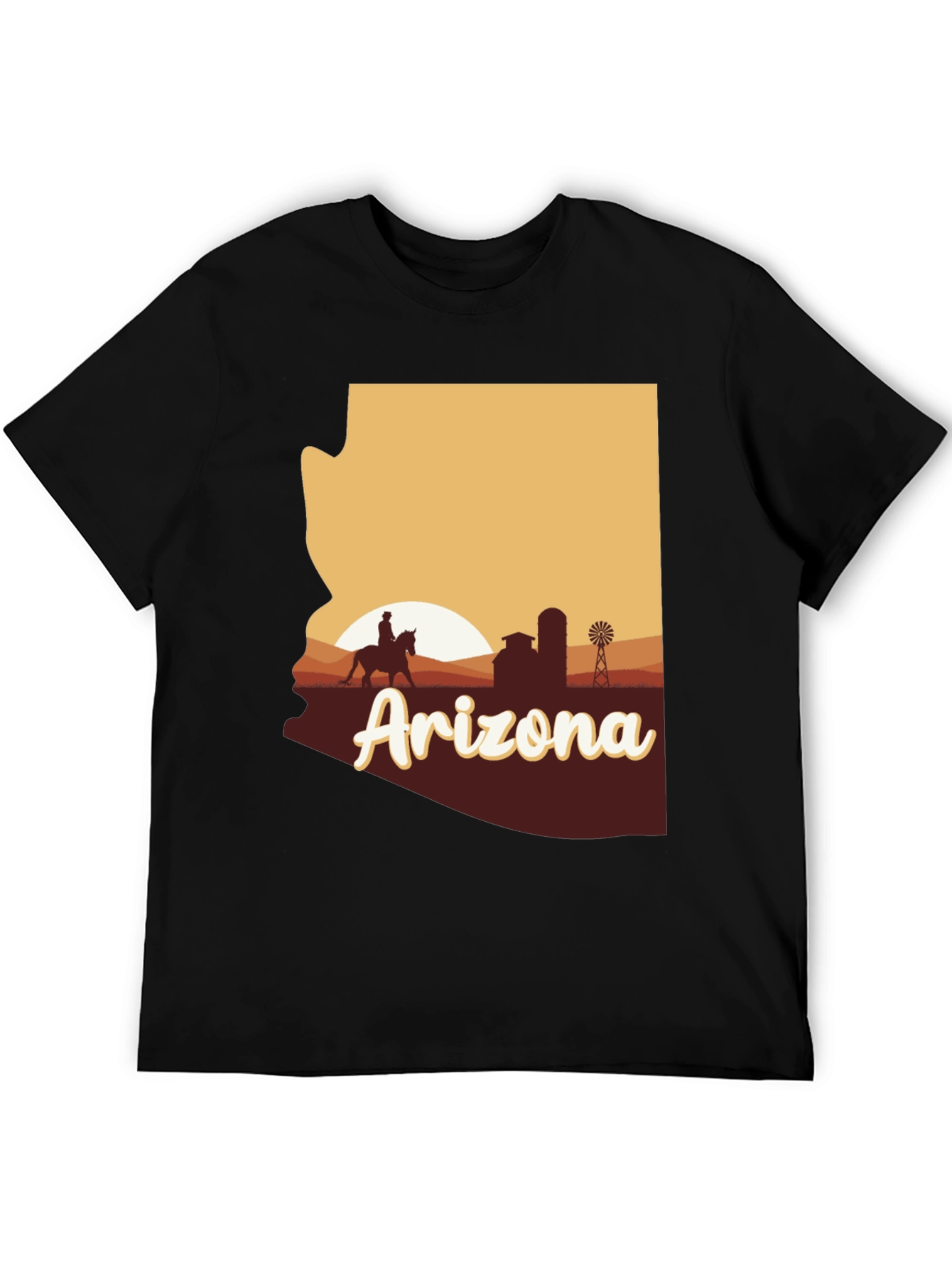 Arizona Graphic T-Shirt - Desert Sunset State Pride Tee