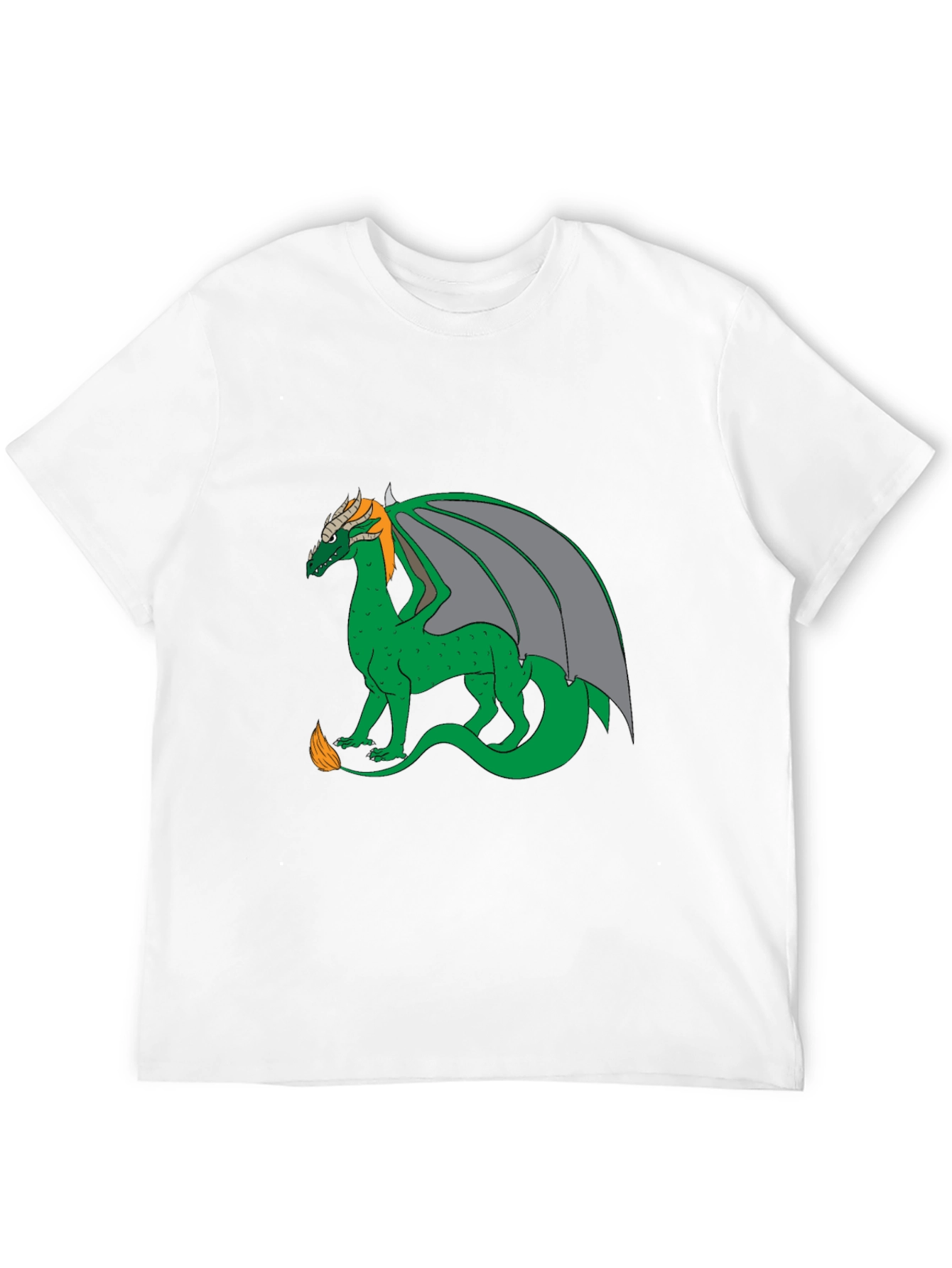 Dragon Graphic Tee - Black Cotton Blend Casual Wear