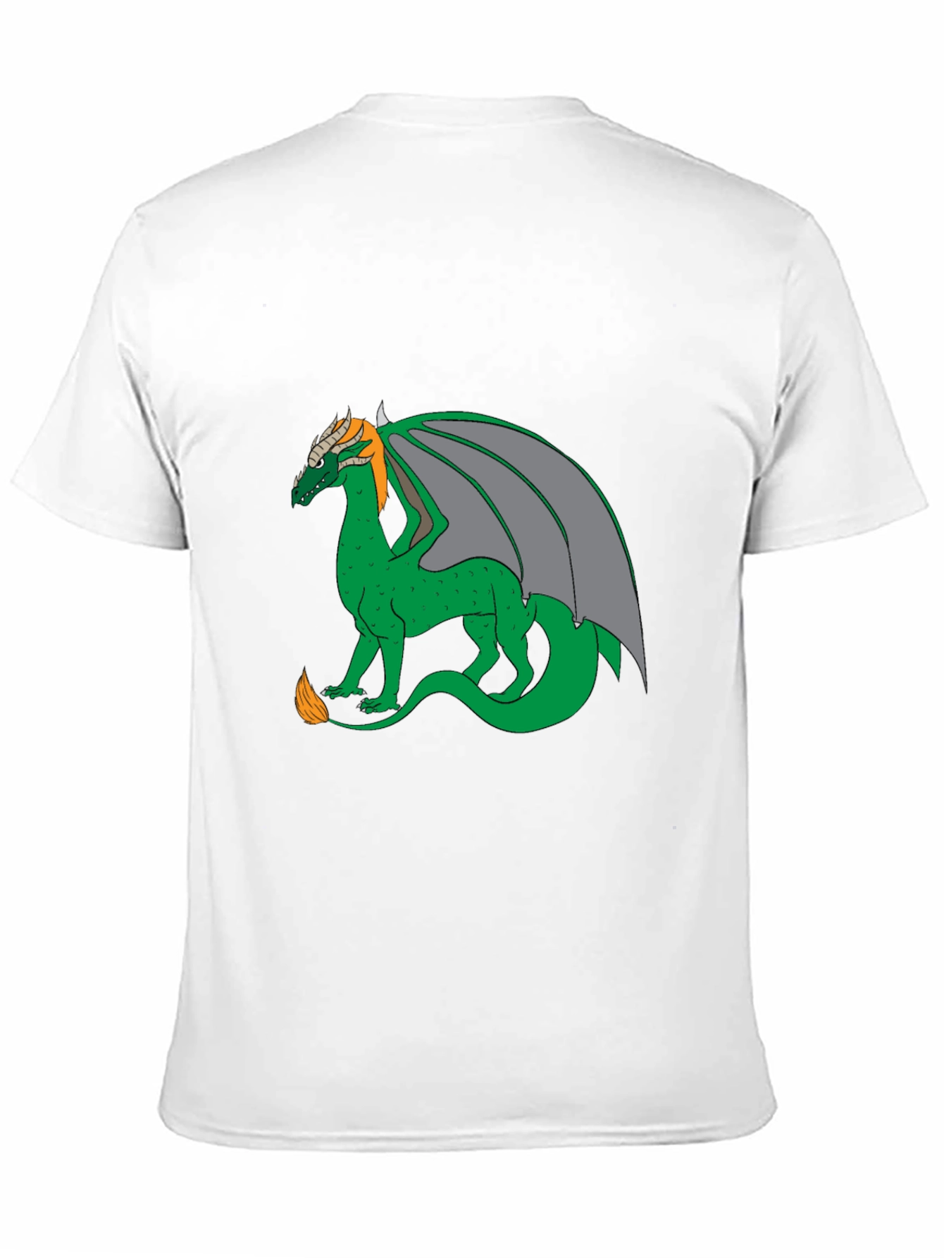 Dragon Graphic Tee - Black Cotton Blend Casual Wear