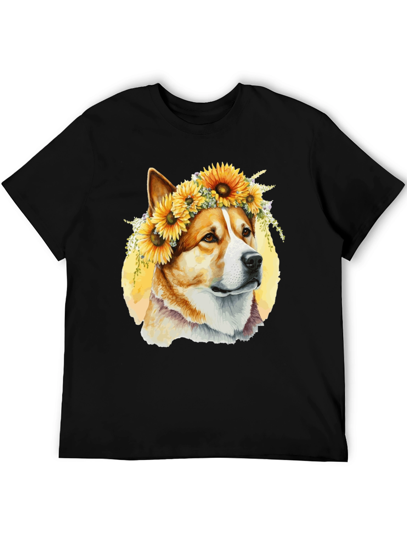 Dog with Sunflowers T-Shirt