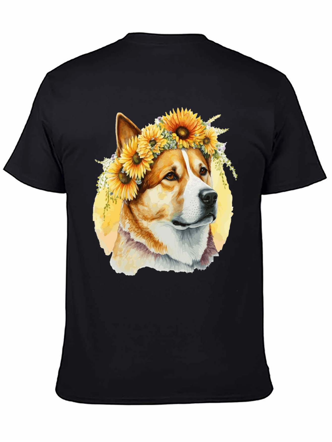 Dog with Sunflowers T-Shirt