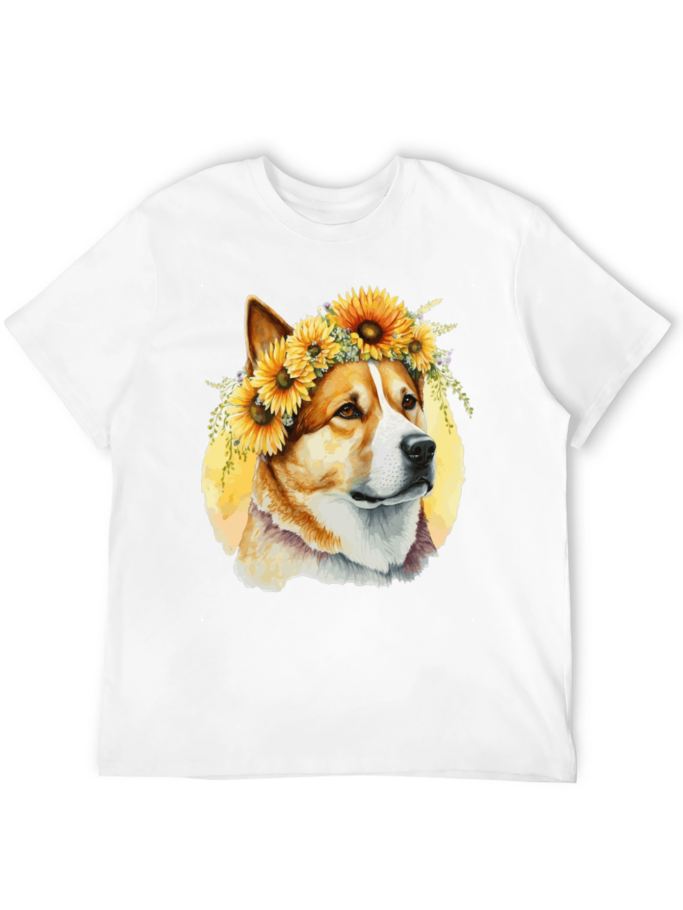 Dog with Sunflowers T-Shirt