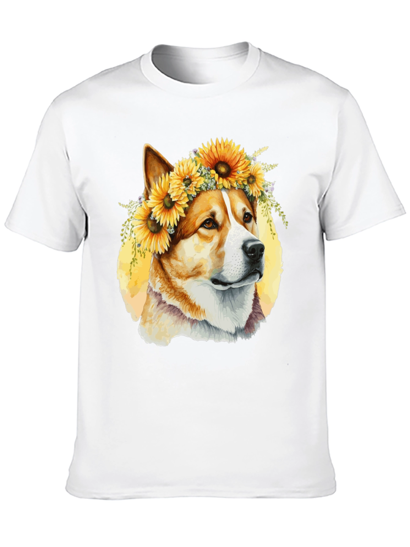 Dog with Sunflowers T-Shirt
