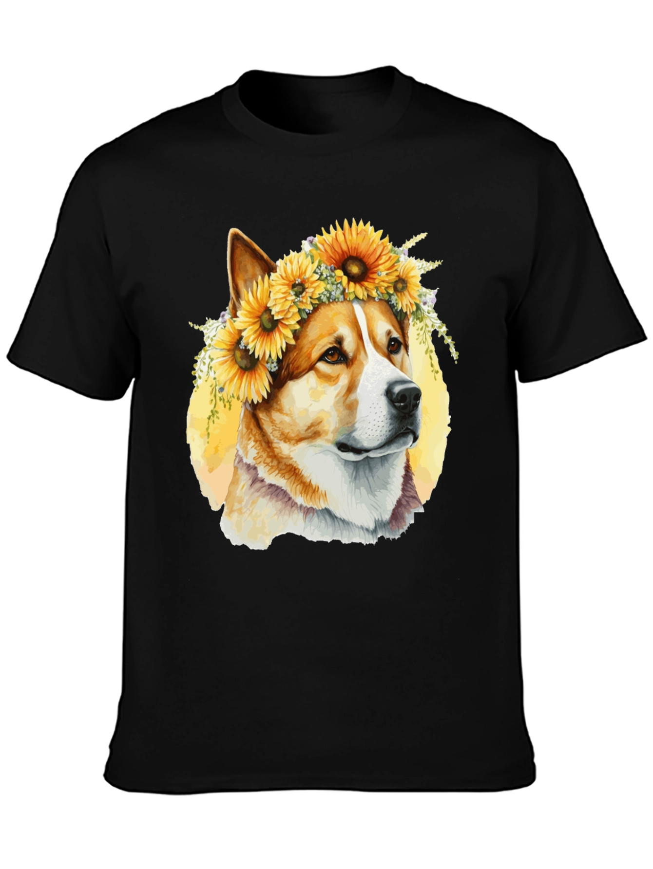 Dog with Sunflowers T-Shirt