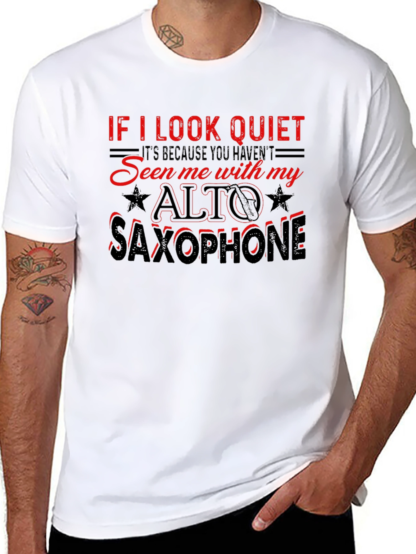 If I Look Quiet Alto Saxophone Graphic T-Shirt
