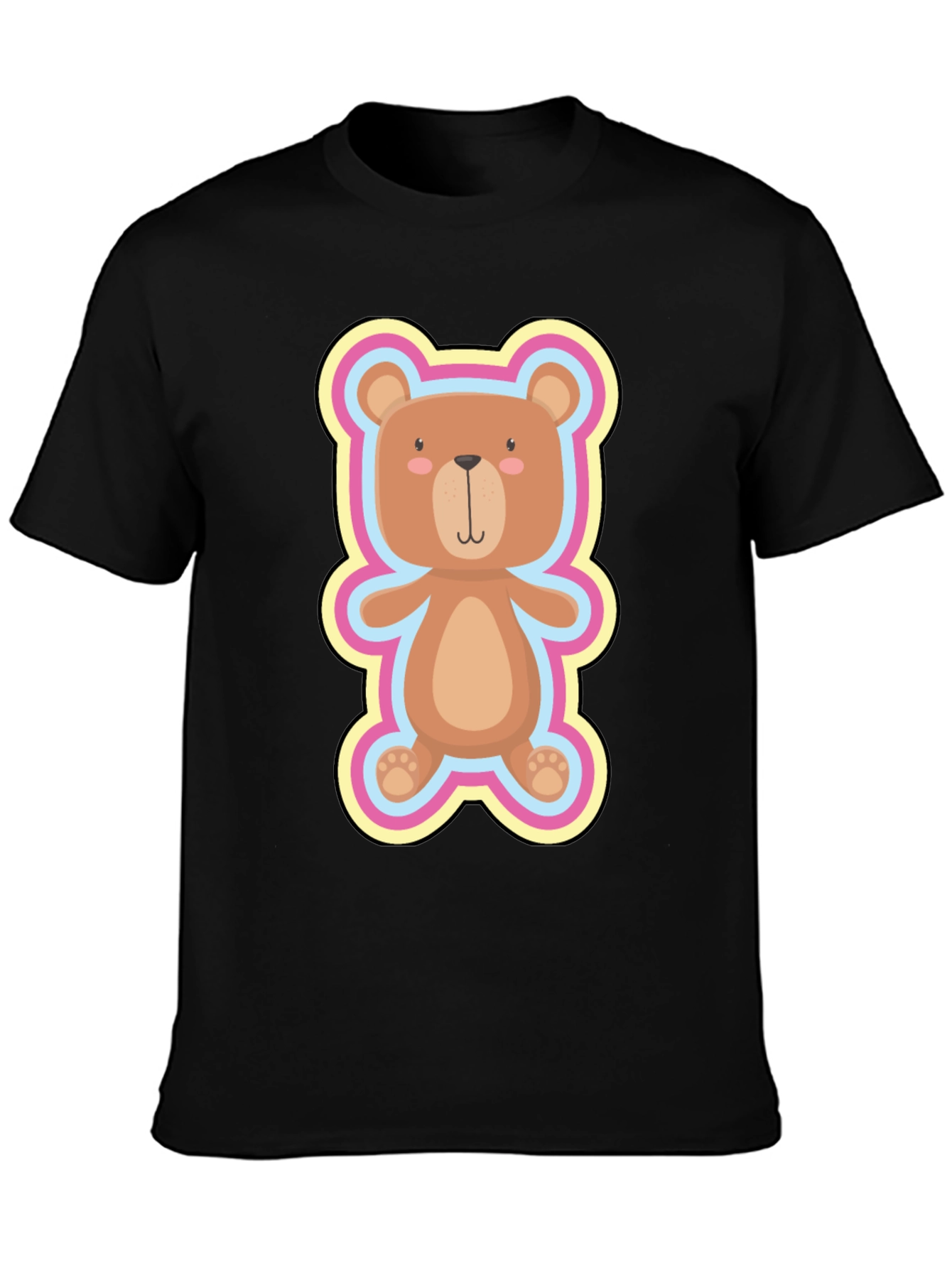 Cute Teddy Bear Graphic Tee - Soft Cotton Blend
