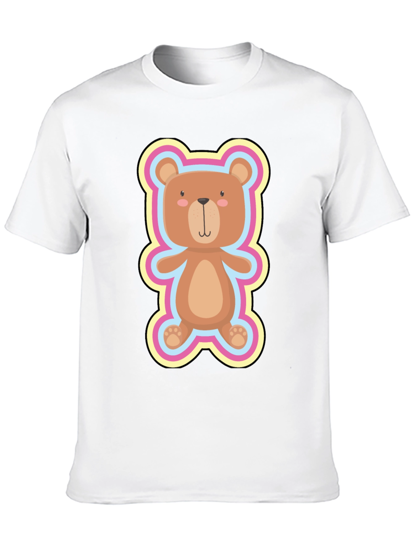 Cute Teddy Bear Graphic Tee - Soft Cotton Blend