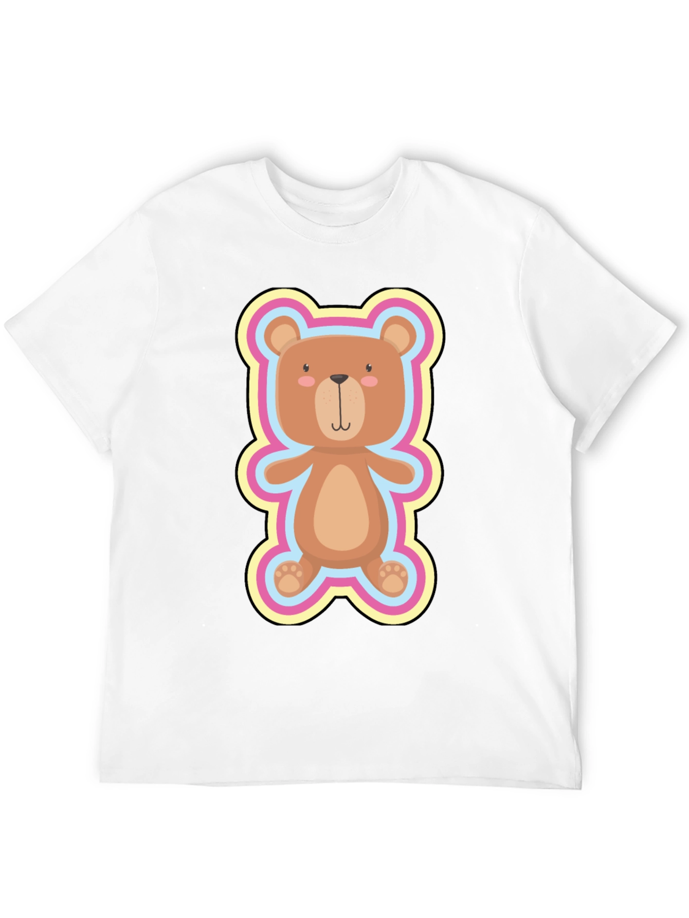Cute Teddy Bear Graphic Tee - Soft Cotton Blend