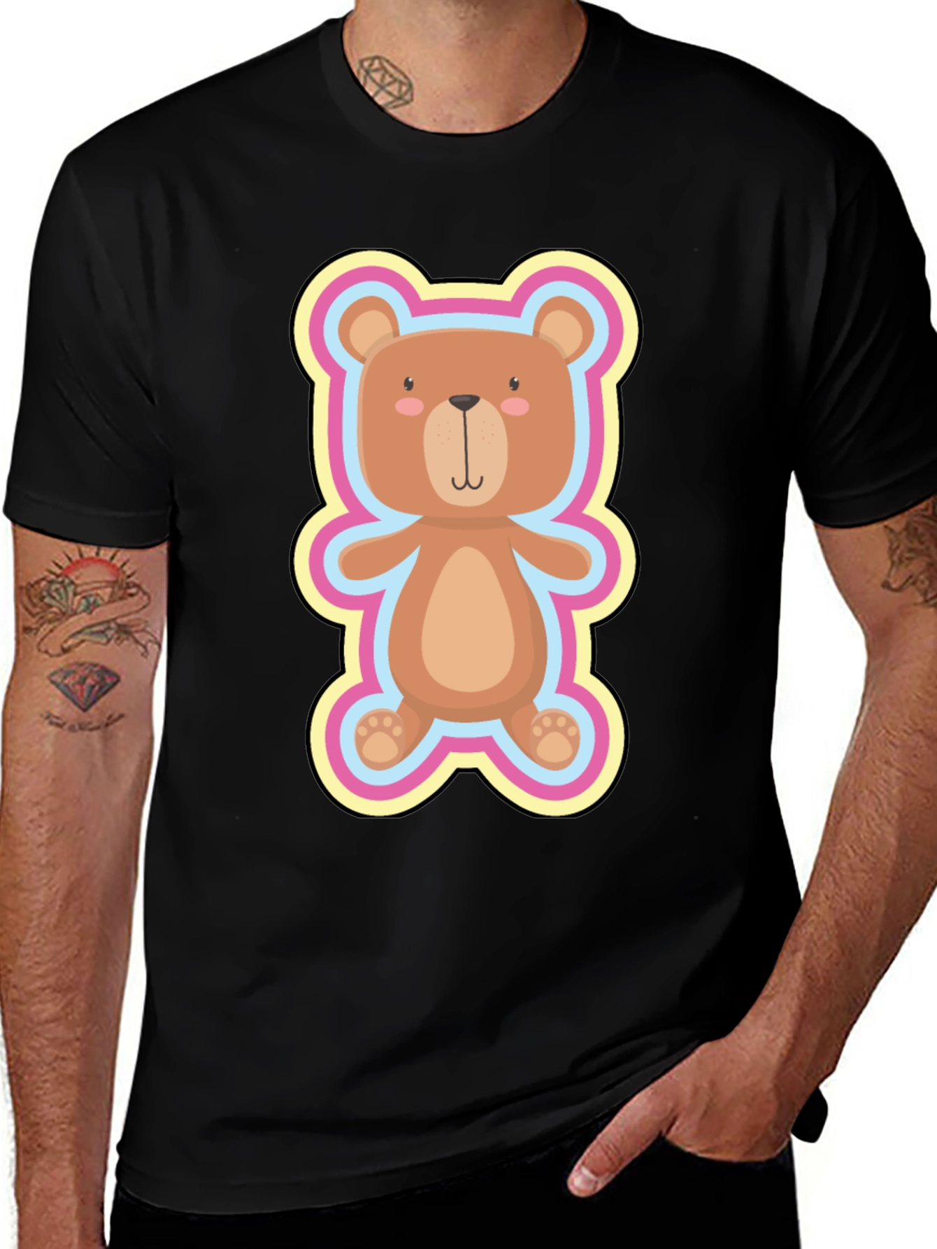 Cute Teddy Bear Graphic Tee - Soft Cotton Blend