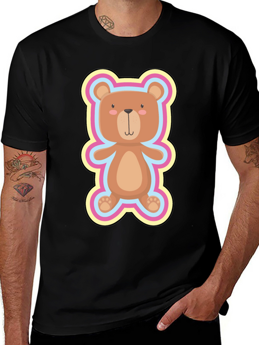 Cute Teddy Bear Graphic Tee - Soft Cotton Blend