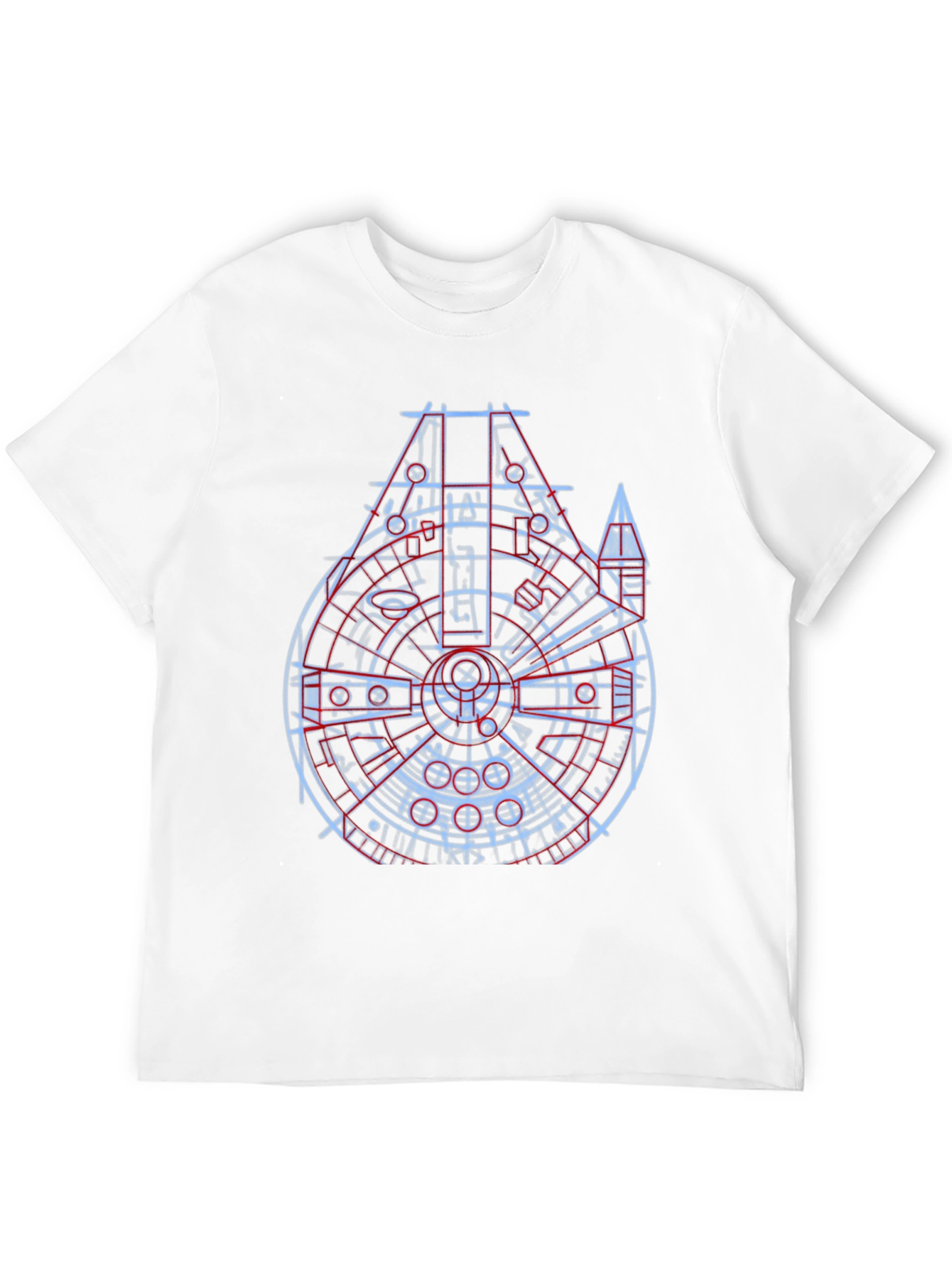 Millennium Falcon Blueprint Black T-Shirt