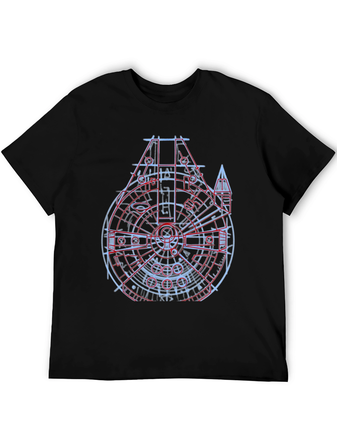 Millennium Falcon Blueprint Black T-Shirt