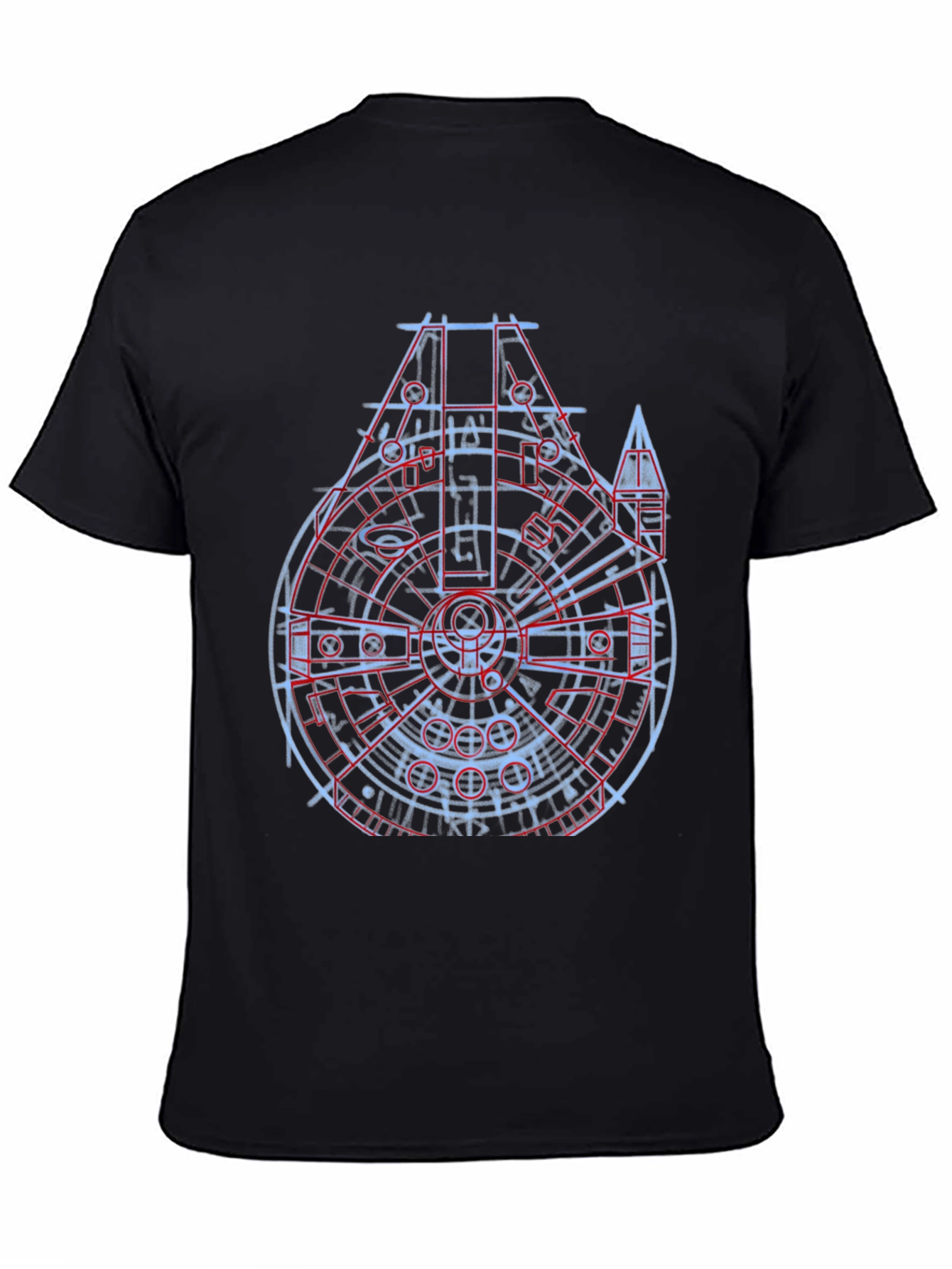 Millennium Falcon Blueprint Black T-Shirt