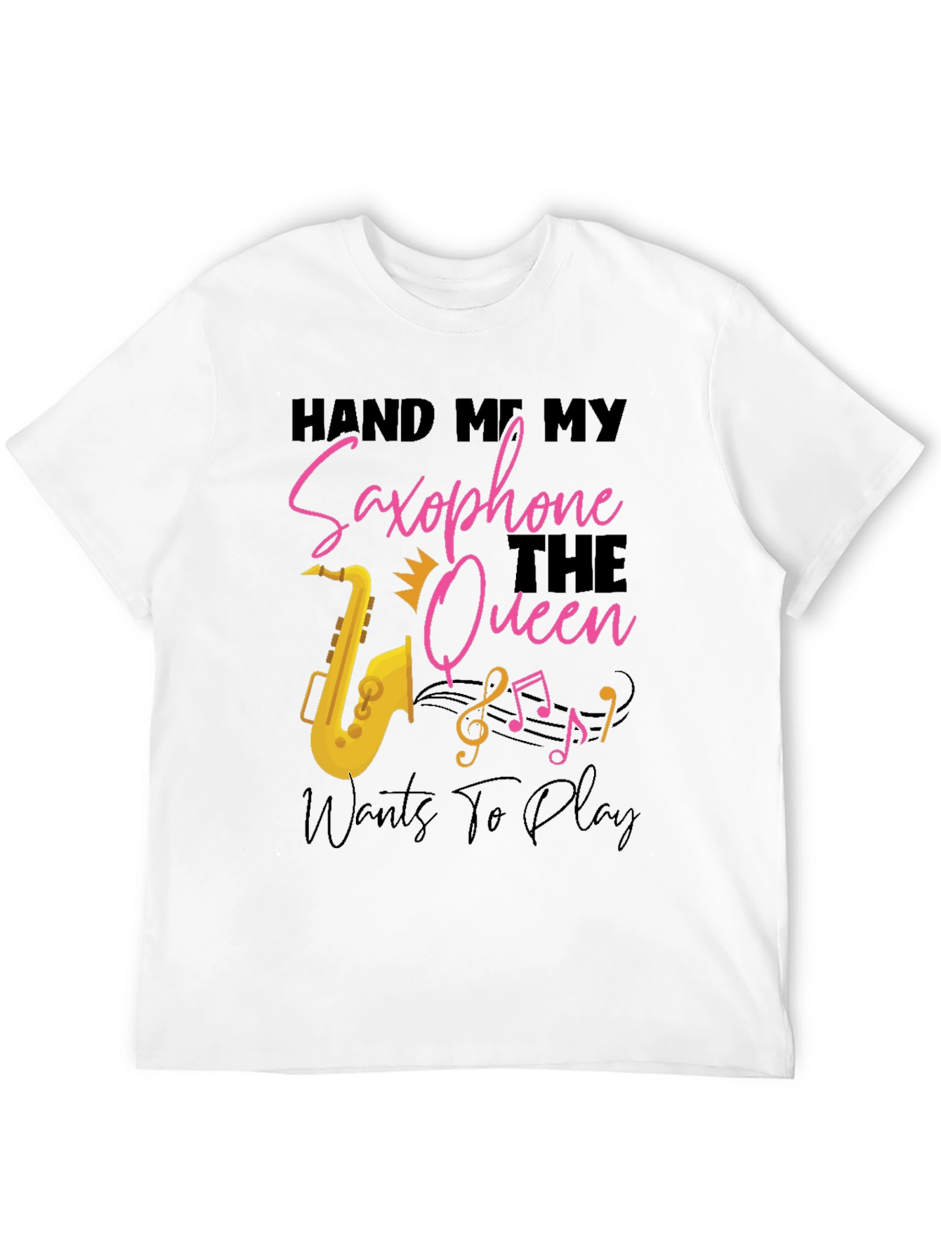 Saxophone Queen Black T-Shirt - Music Lover Tee