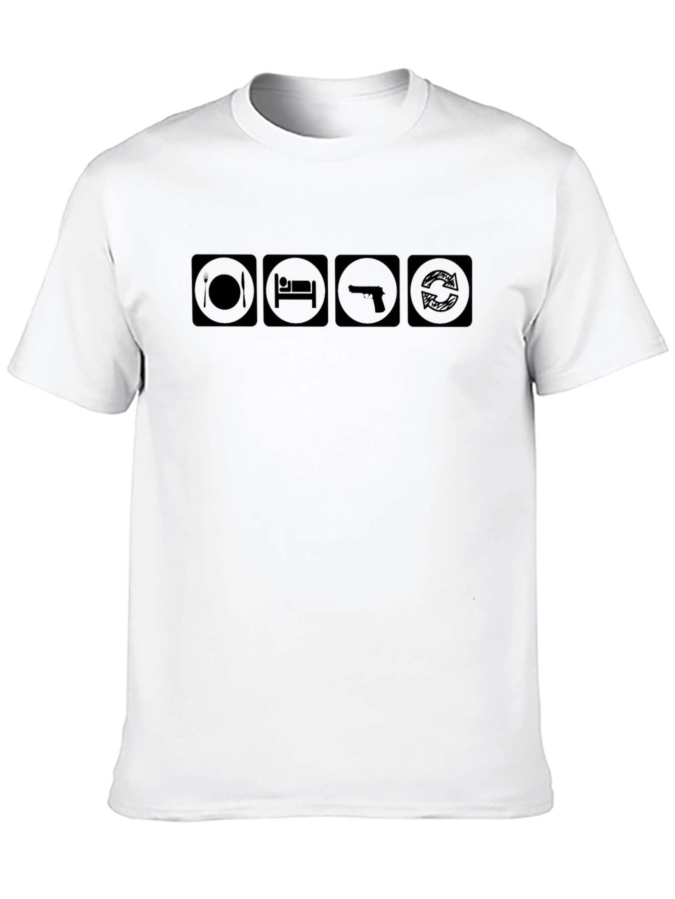 Eat Sleep Shoot Repeat Black T-Shirt