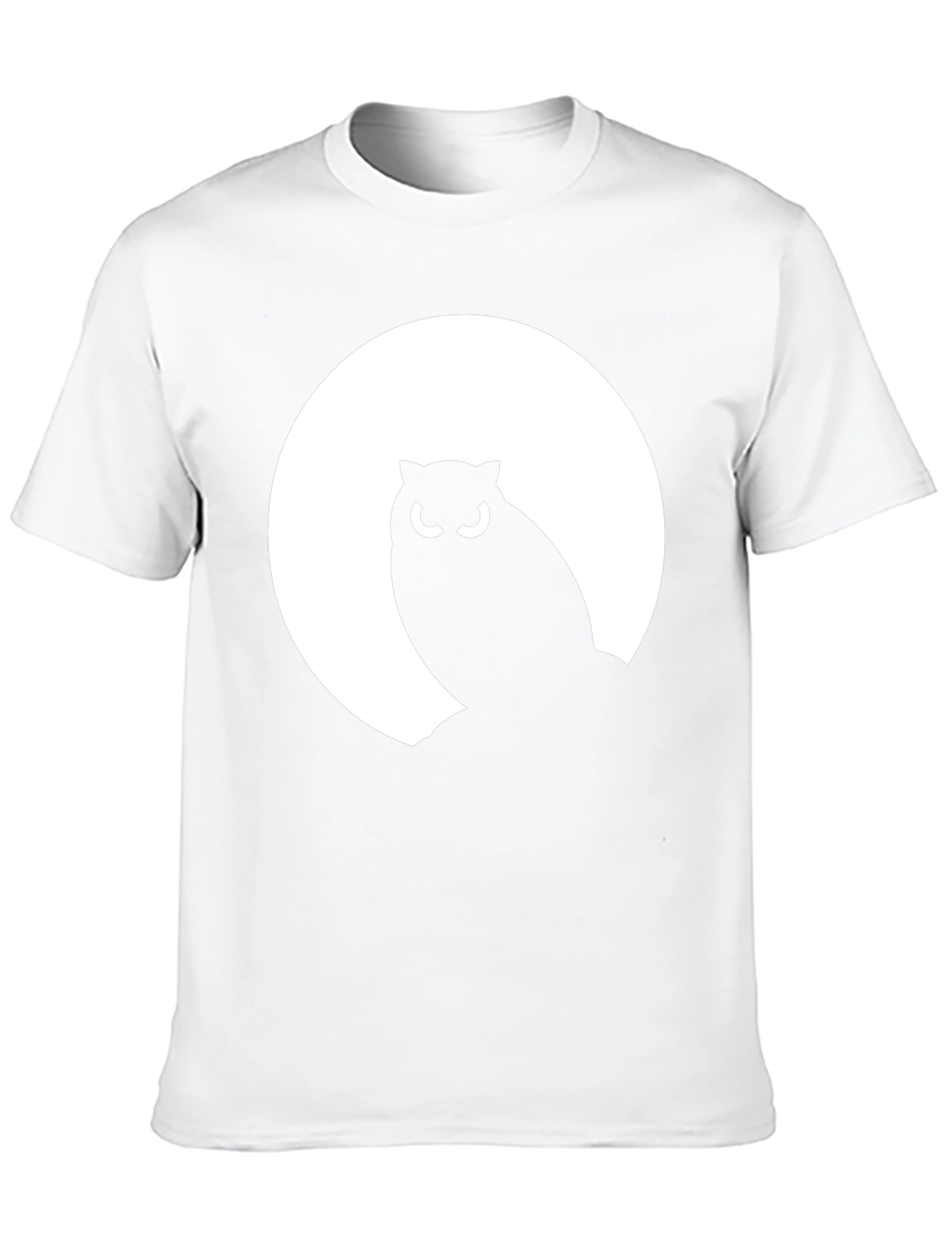 Owl Silhouette Moon Graphic Tee - Mens Black T-Shirt