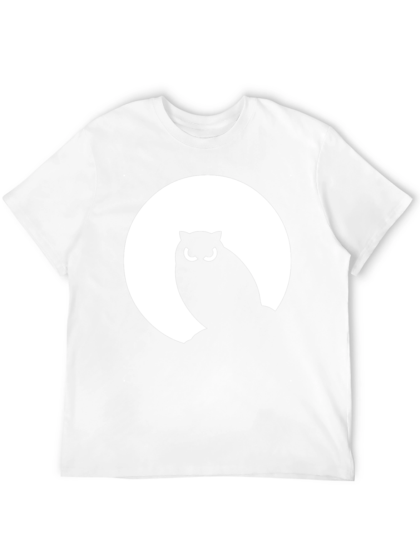 Owl Silhouette Moon Graphic Tee - Mens Black T-Shirt