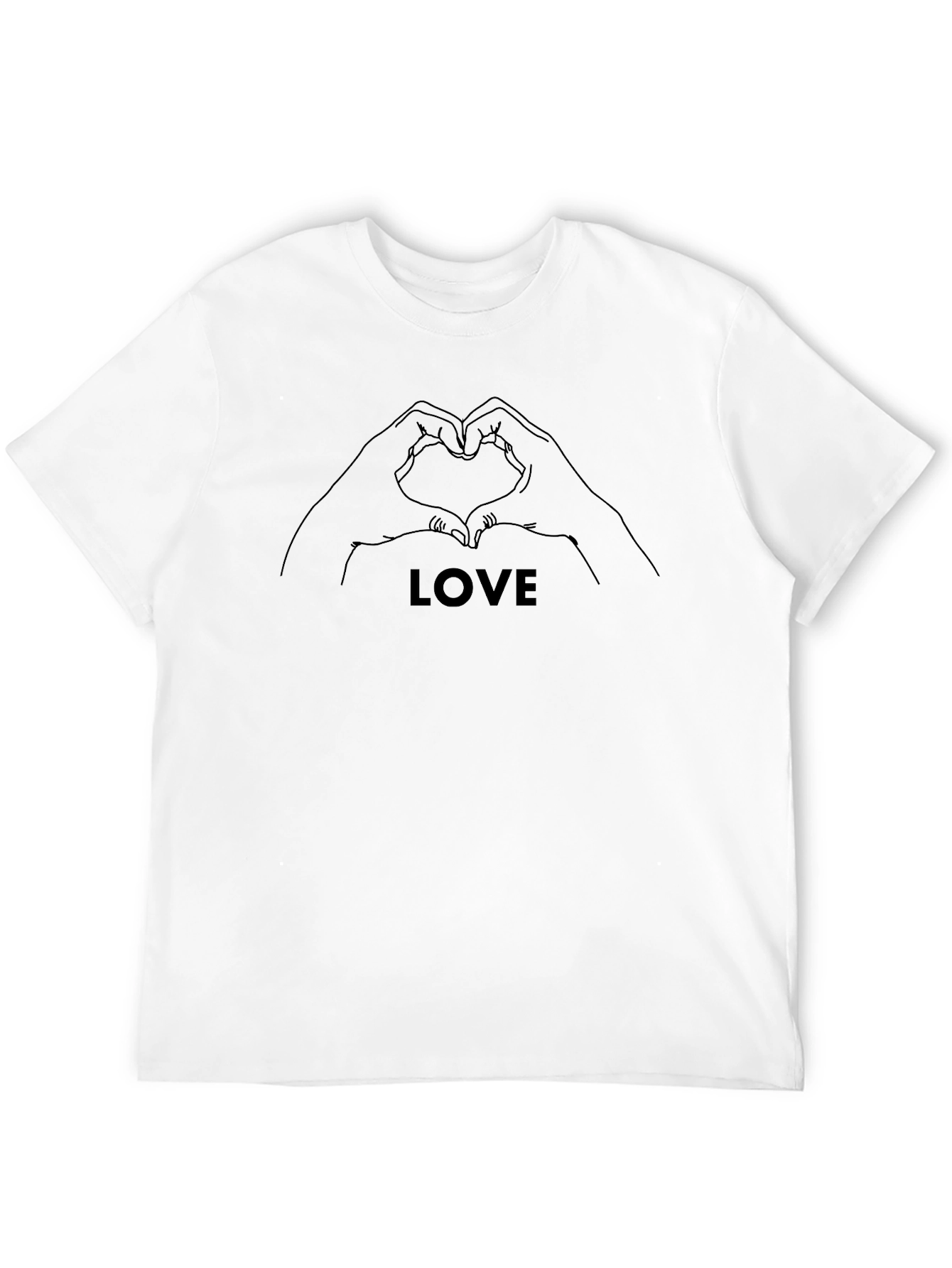 Love Hands Graphic T-Shirt - Modern Black Tee