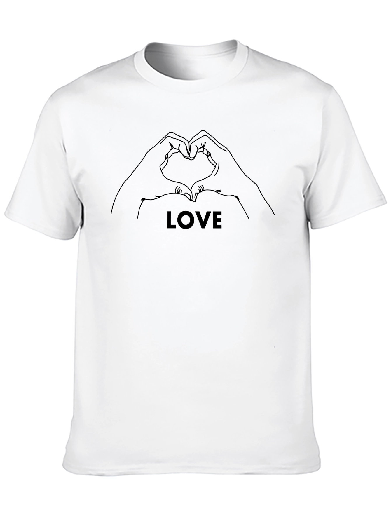 Love Hands Graphic T-Shirt - Modern Black Tee
