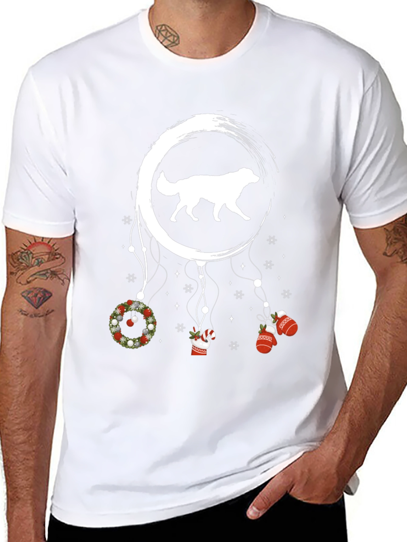 Dog Christmas Dreamcatcher Graphic Tee
