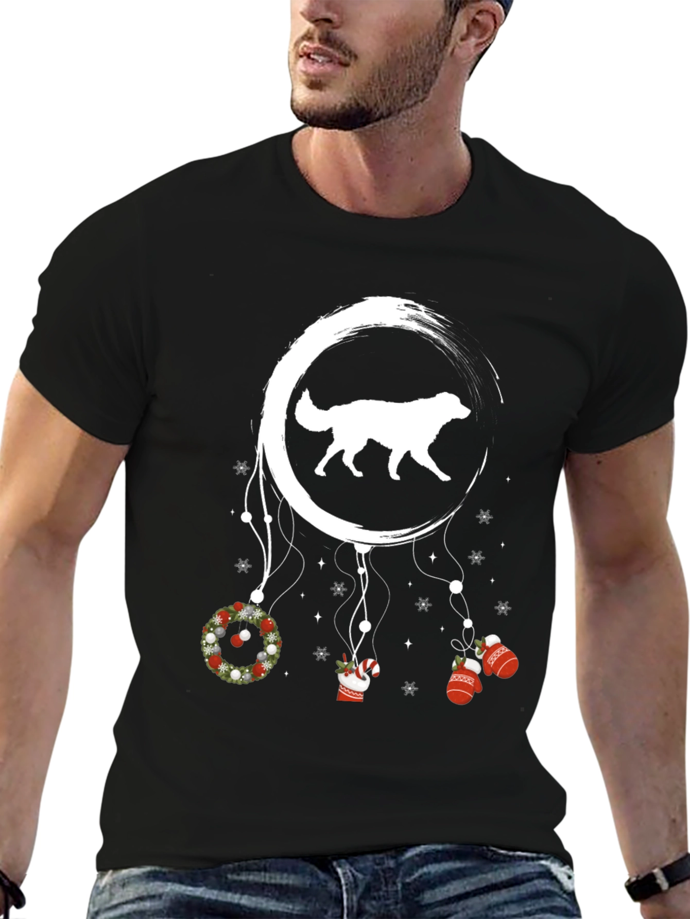 Dog Christmas Dreamcatcher Graphic Tee