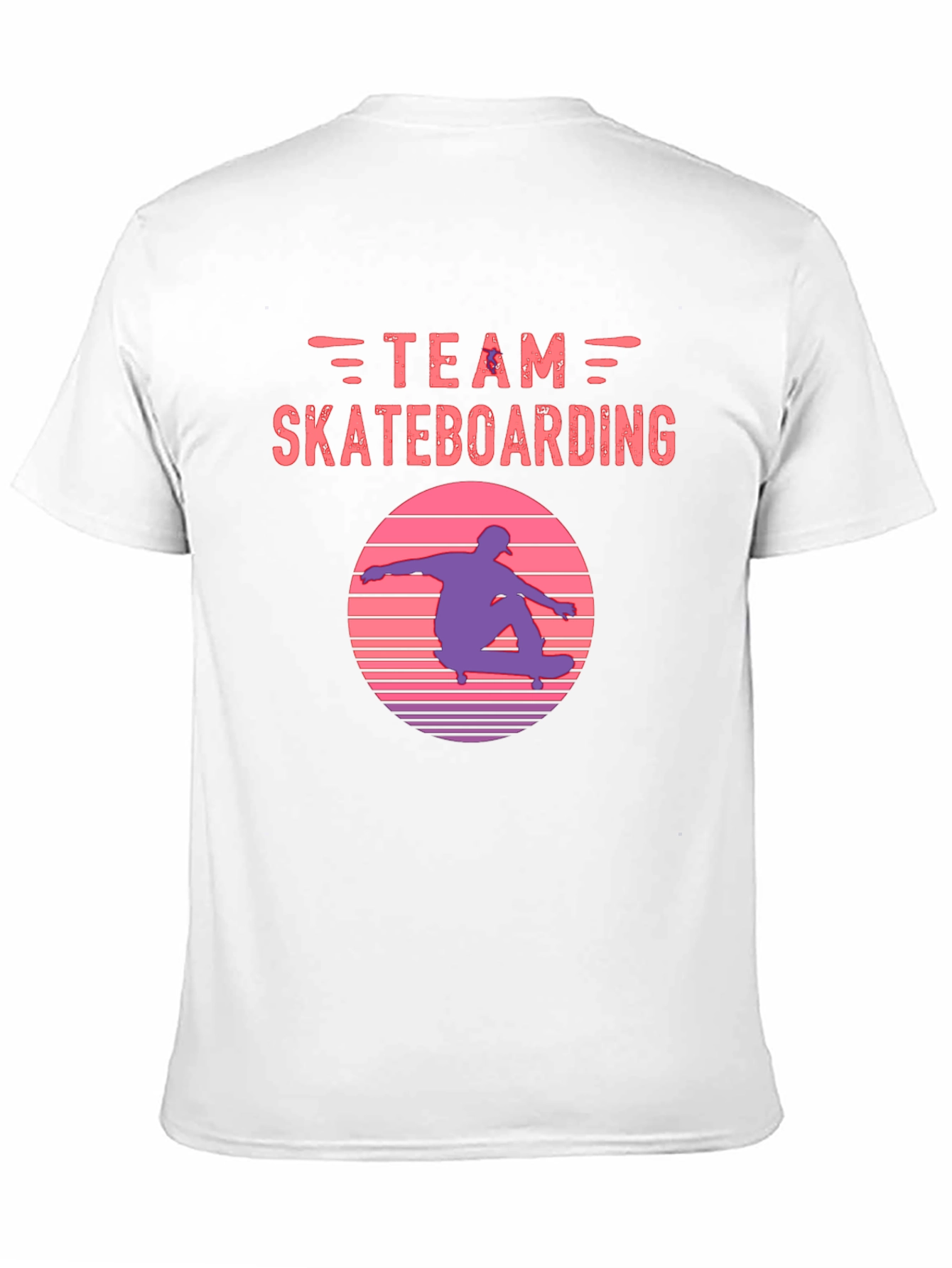 Team Skateboarding Graphic Tee - Retro Sunset Skater Shirt