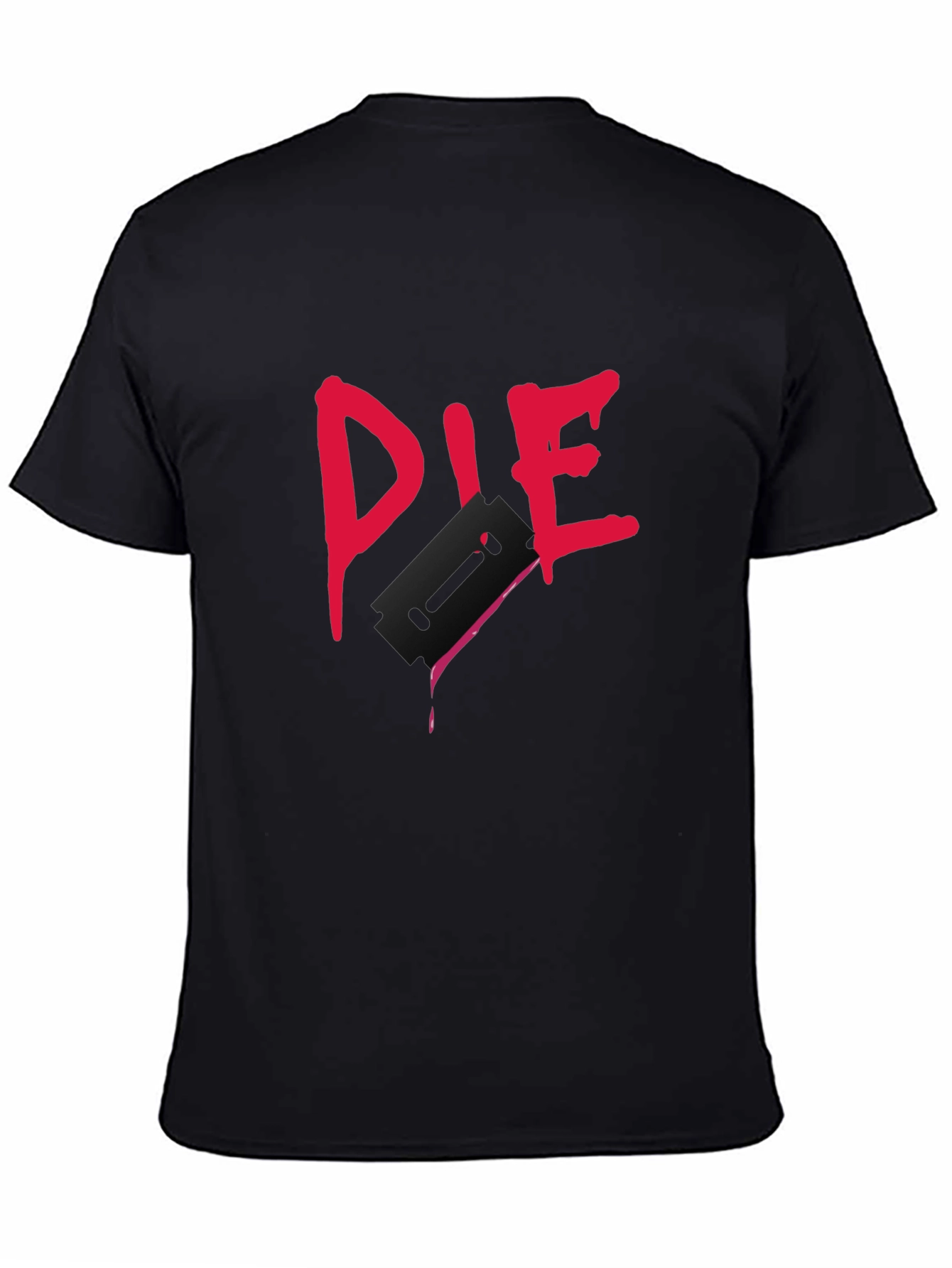 Edgy Die Graphic Tee - Dark Humor Fashion