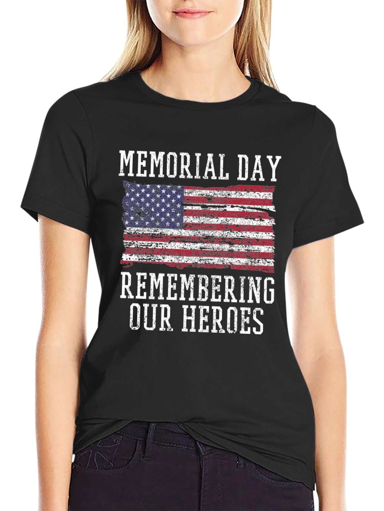 Memorial Day Remember Our Heroes Graphic Tee