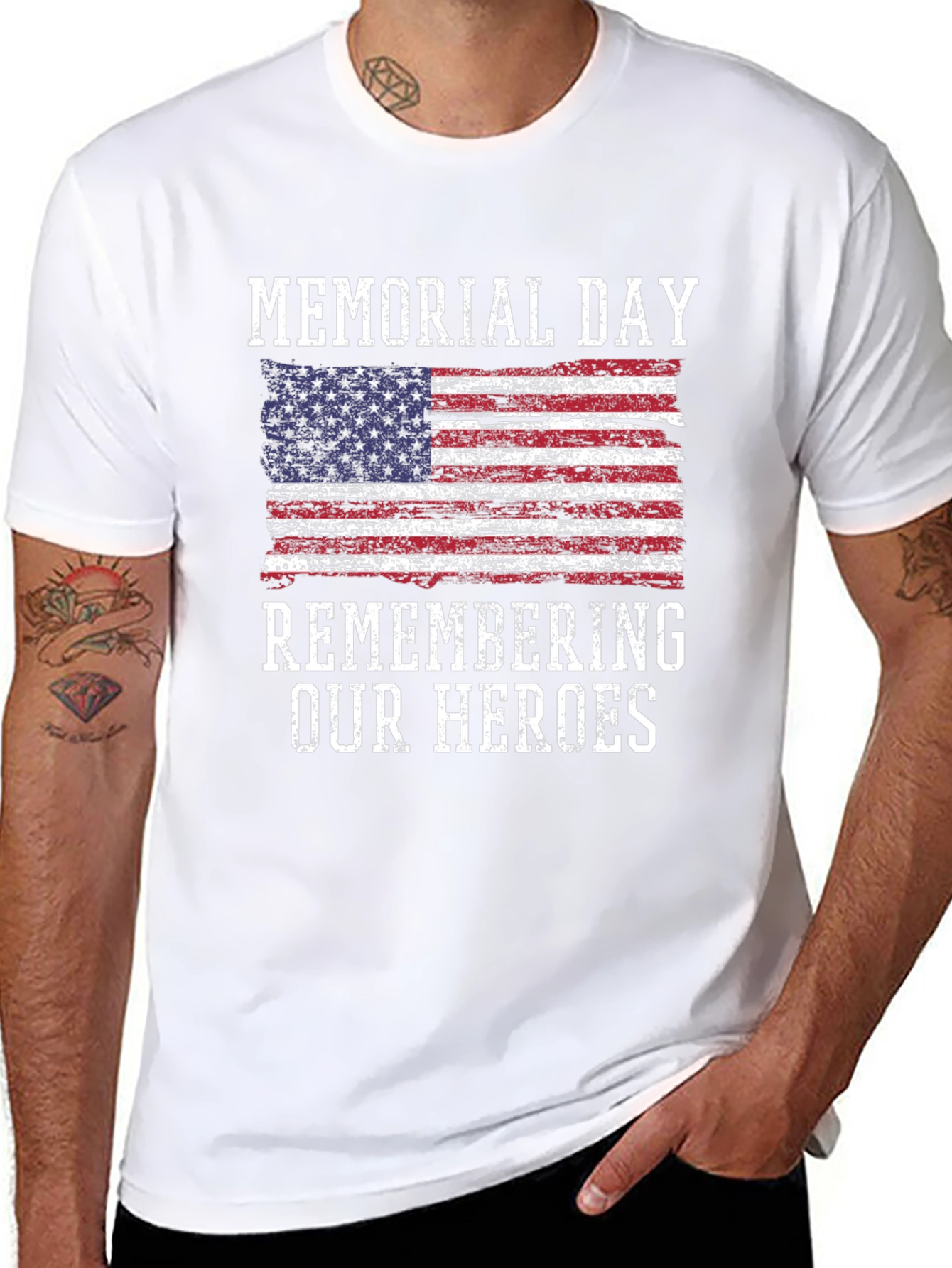 Memorial Day Remember Our Heroes Graphic Tee