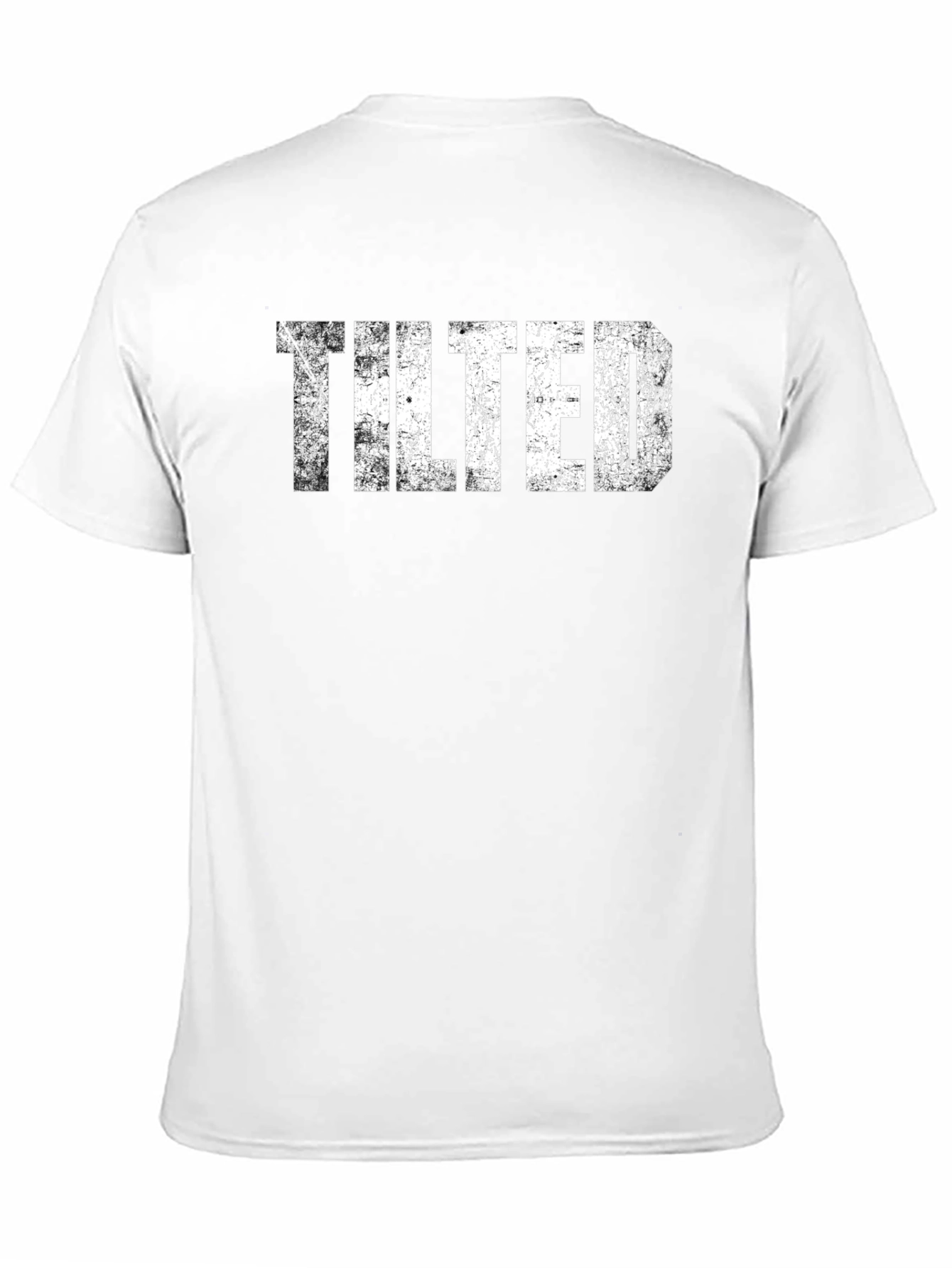 Tilted Graphic Tee - Black Cotton T-Shirt