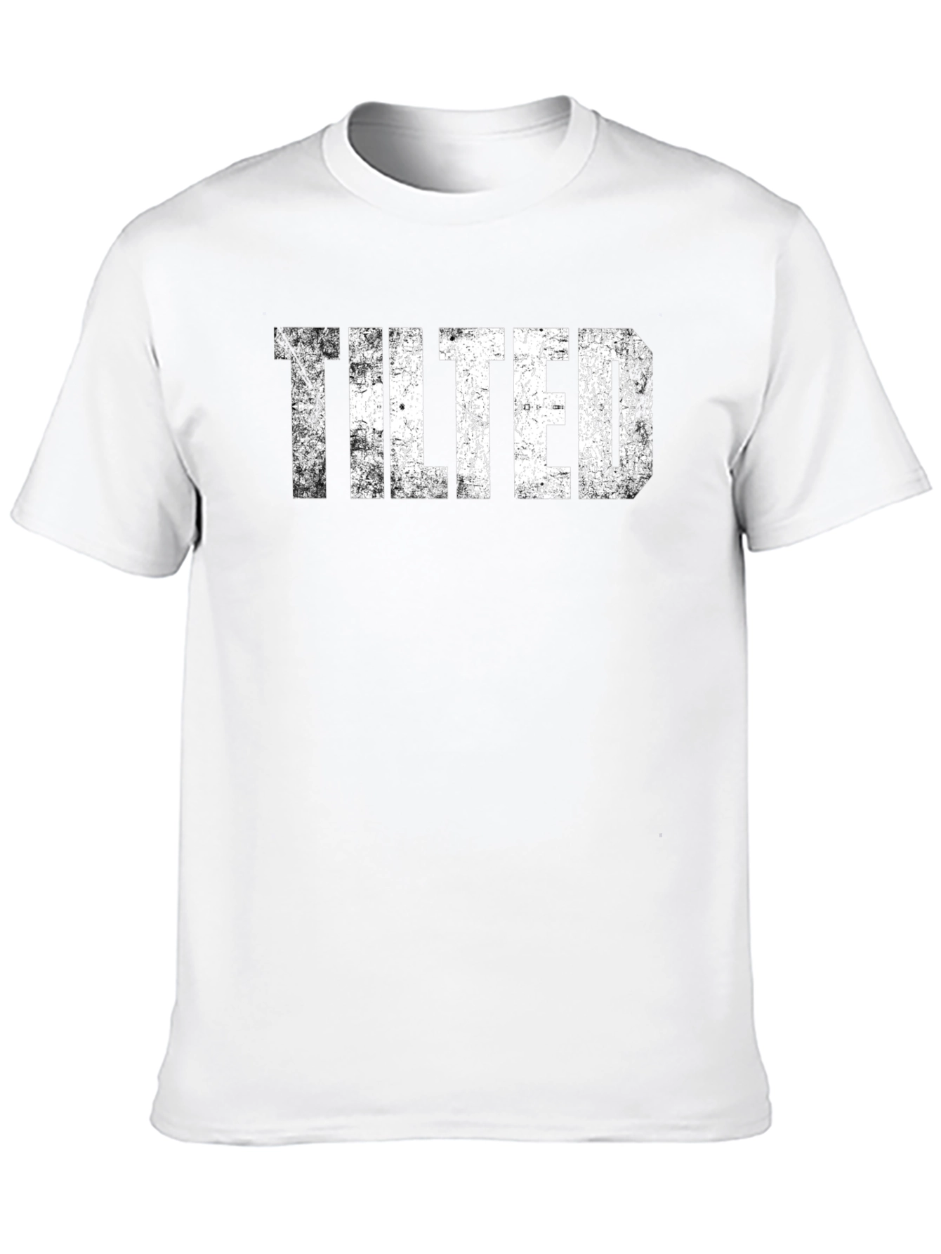 Tilted Graphic Tee - Black Cotton T-Shirt
