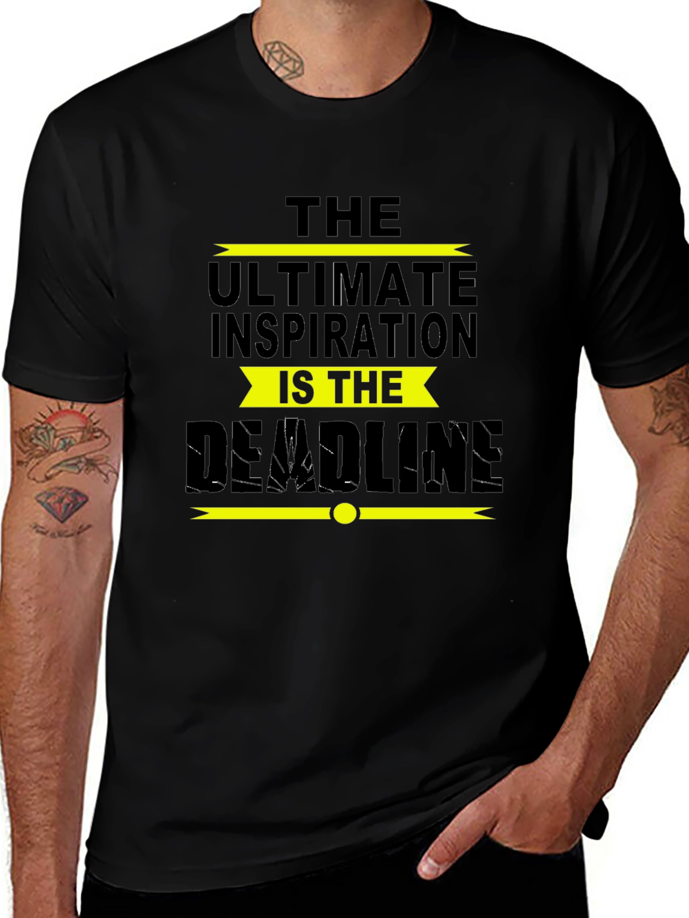 Inspirational Deadline Black T-Shirt