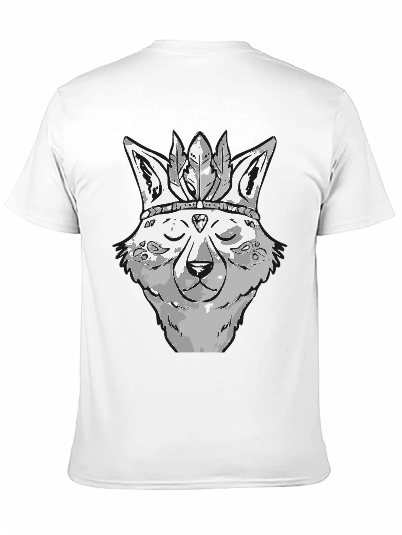Wolf Head T-Shirt - Native American Style Tee
