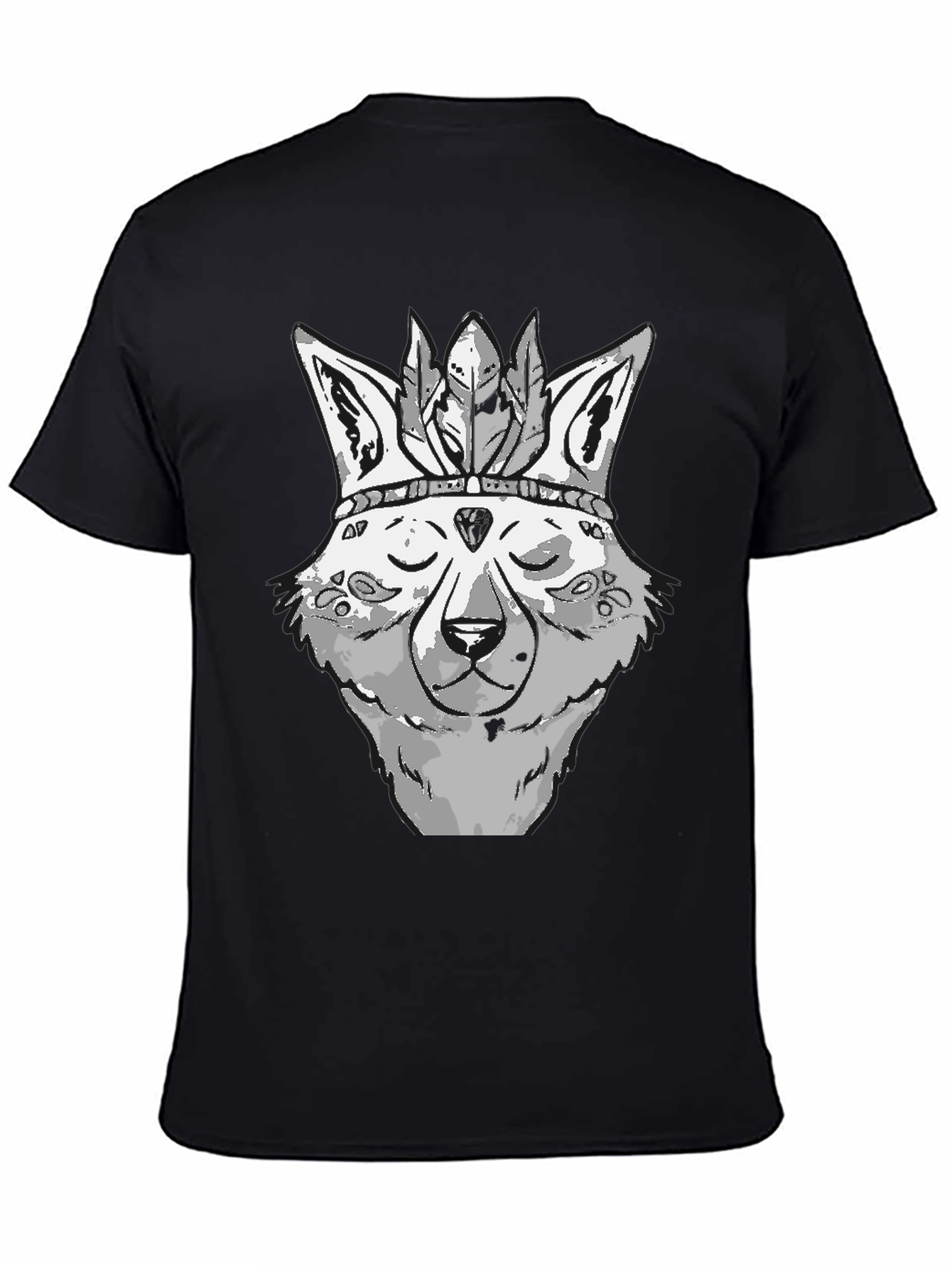 Wolf Head T-Shirt - Native American Style Tee