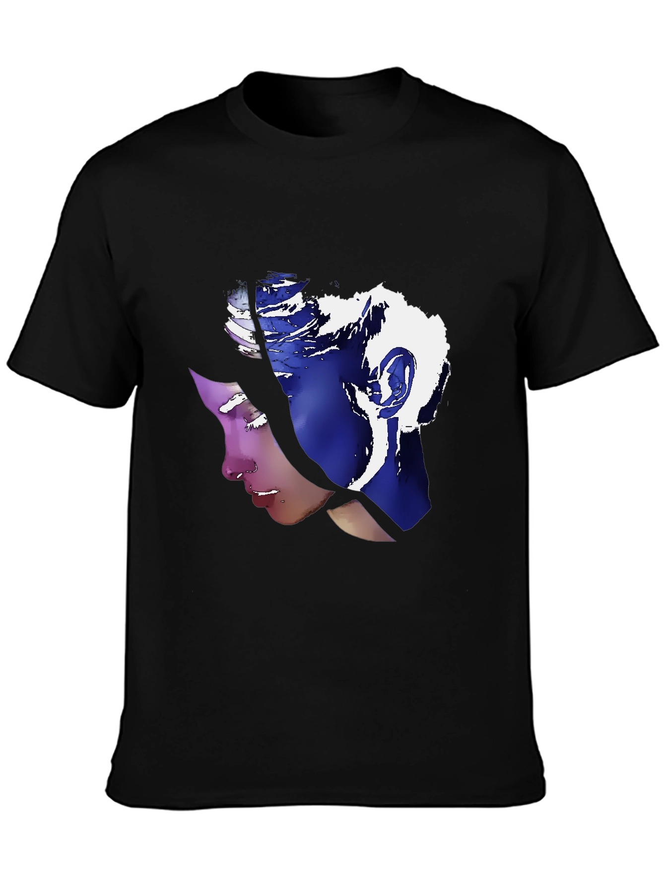 Abstract Portrait Graphic Tee - Stylish Unisex T-Shirt