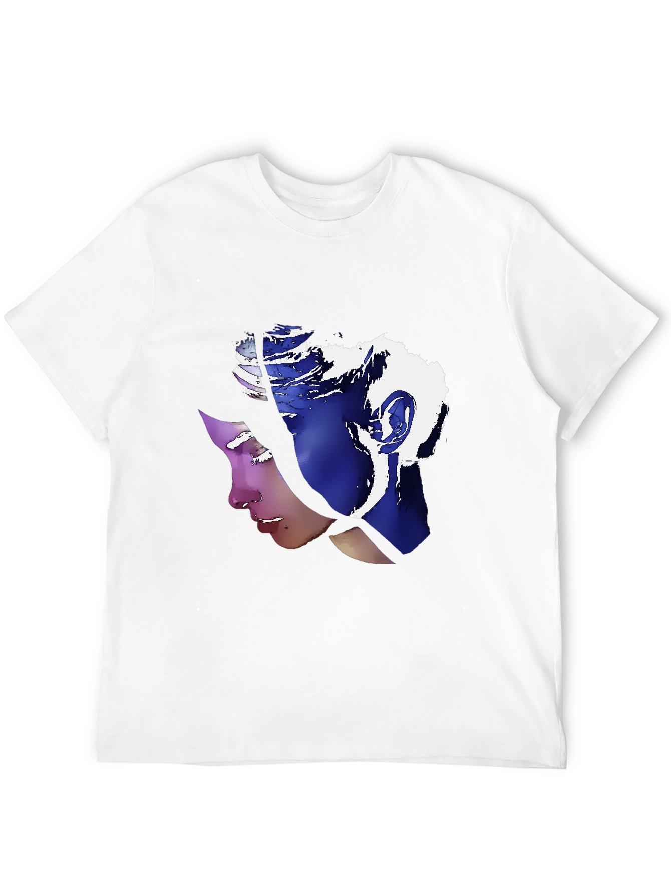 Abstract Portrait Graphic Tee - Stylish Unisex T-Shirt