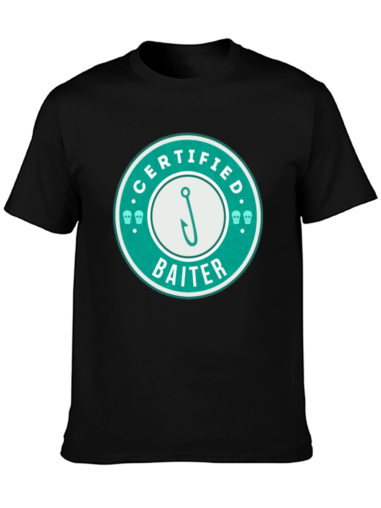 Certified Baiter Graphic Tee - Fishing Humor T-Shirt