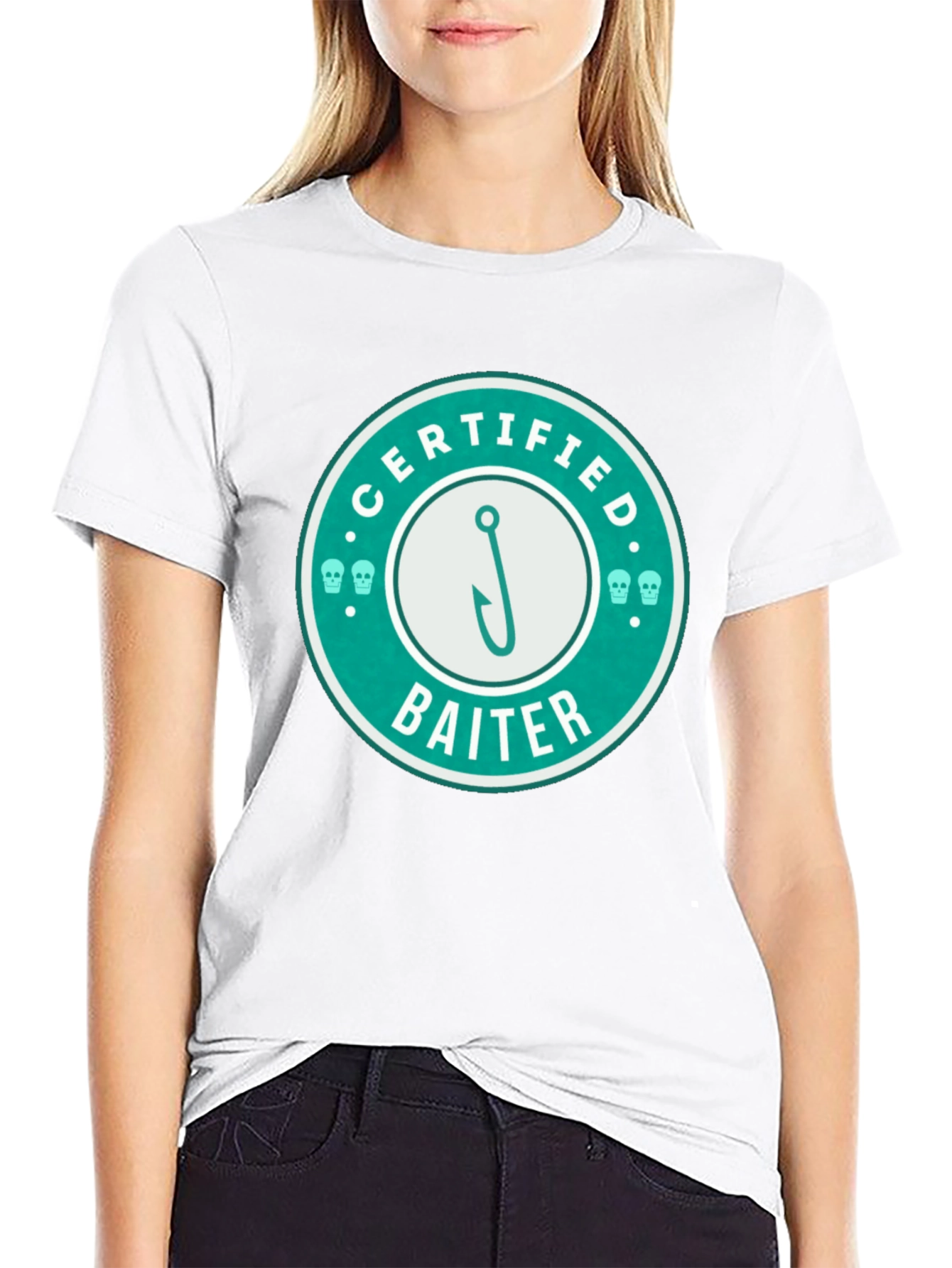 Certified Baiter Graphic Tee - Fishing Humor T-Shirt