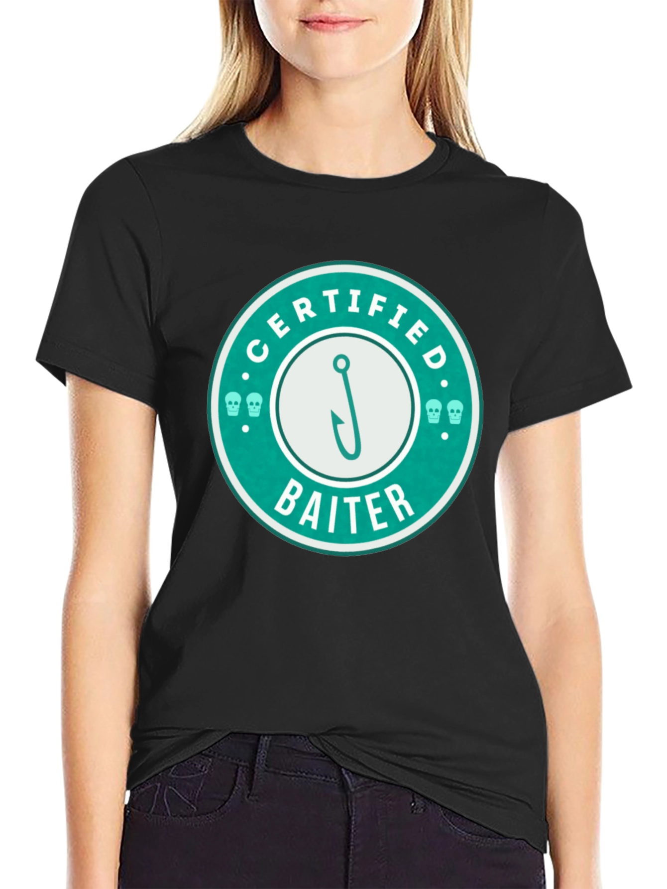 Certified Baiter Graphic Tee - Fishing Humor T-Shirt