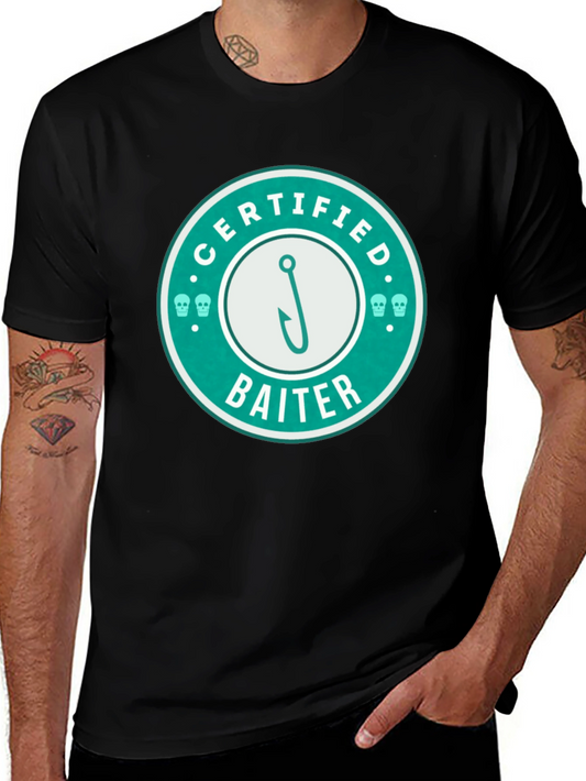 Certified Baiter Graphic Tee - Fishing Humor T-Shirt